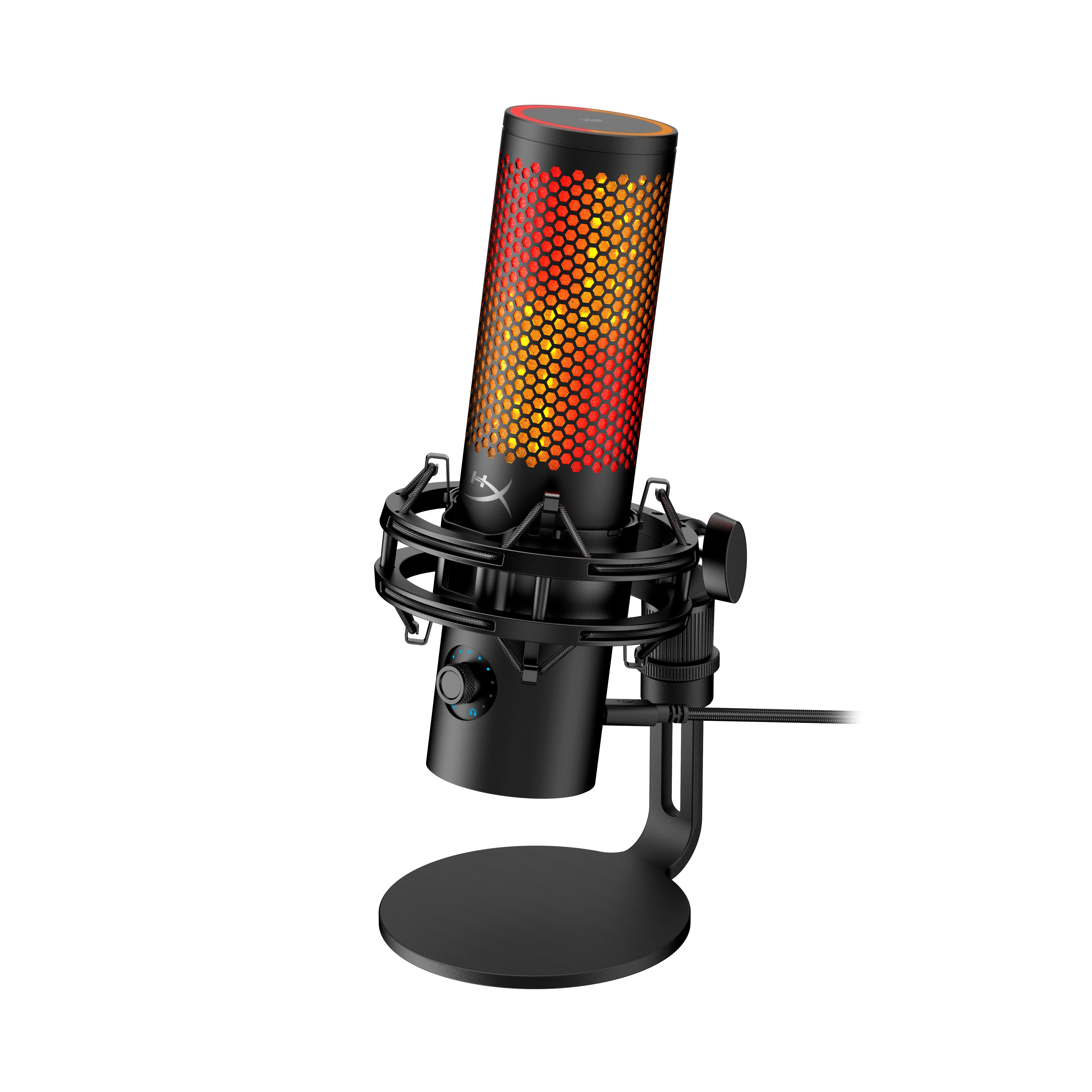 HyperX QuadCast S 2 USB Condenser Microphone - Professional Streaming & Gaming Mic with RGB Lighting for PC, PS4, PS5 - Perfect for Twitch, YouTube & Podcast Recording