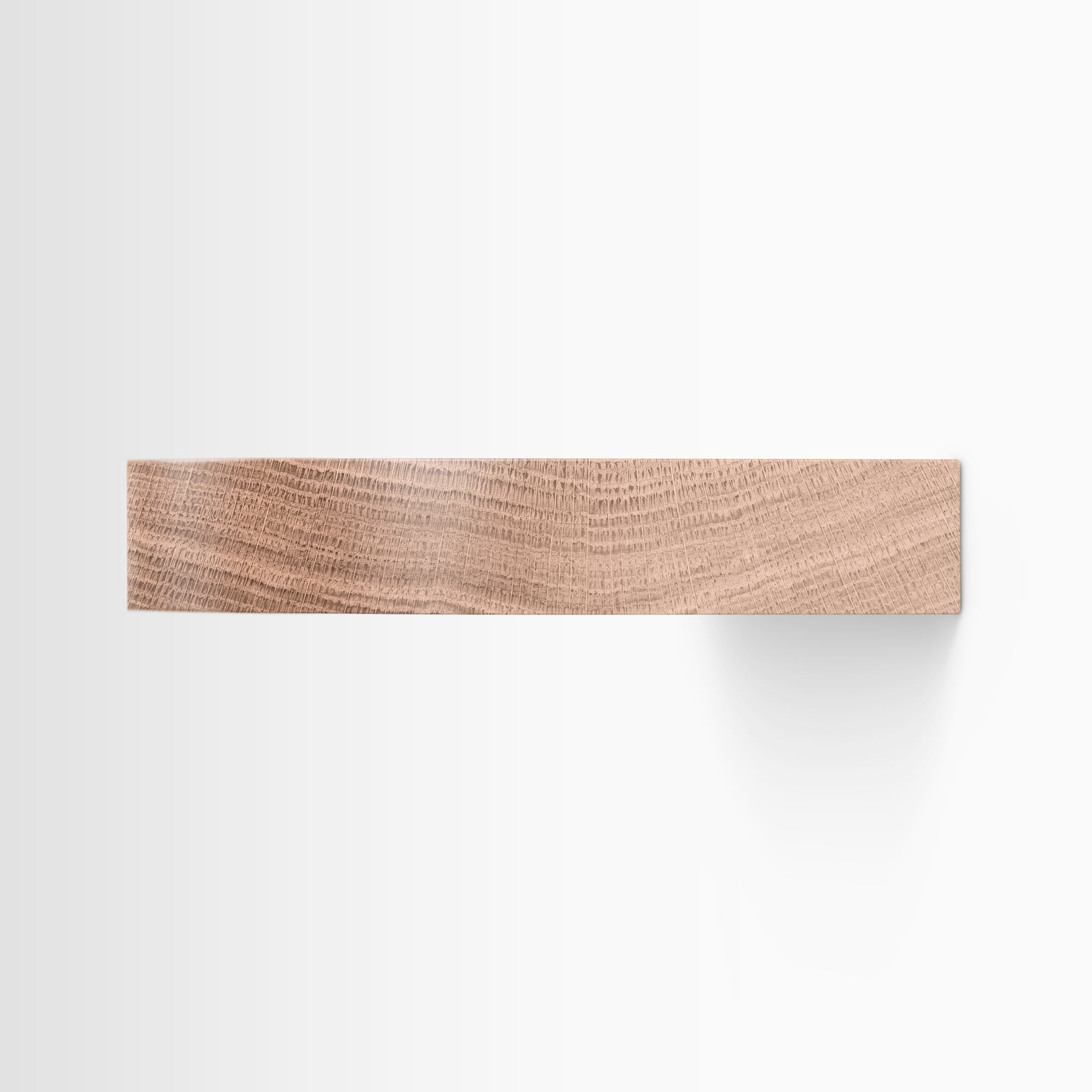 Aksel RADius Glazed White Oak Floating Shelf - Modern Wall Mounted Storage for Living Room, Bathroom & Kitchen Decor