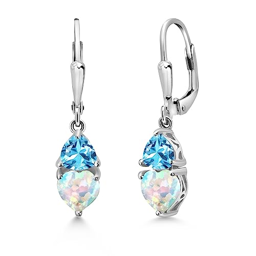 White Opal and Swiss Blue Topaz