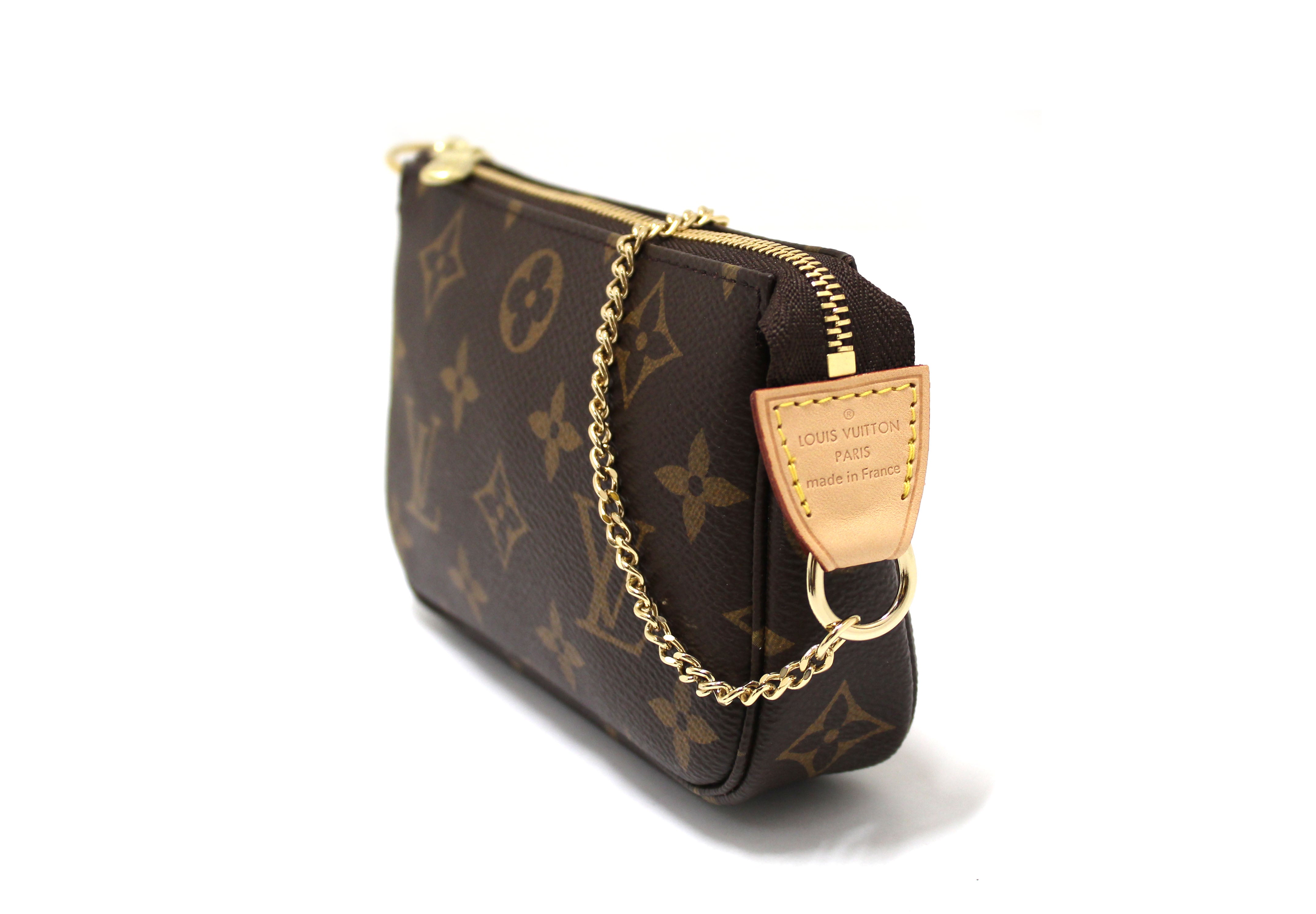 Authentic Louis Vuitton Monogram Mini Pochette Clutch Bag - Luxury Crossbody Purse for Women, Perfect for Evening Parties & Date Nights