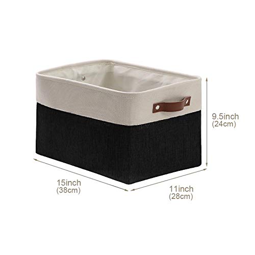 DECOMOMO Fabric Storage Bins - Large Neutral Storage Baskets for Shelves (3-Pack) | Perfect for Linen Closet Organization, Toy Storage & Nursery Decor