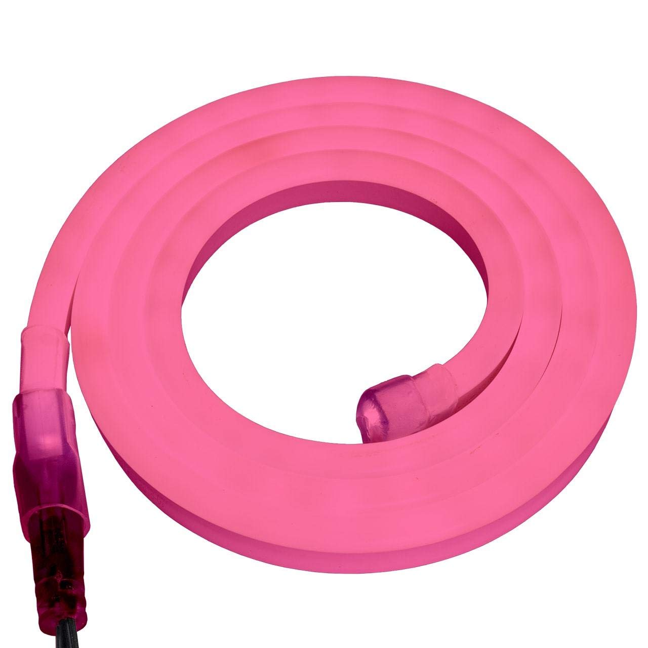 Pink SMD LED Neon Strip Light - 120V Flexible Rope Lighting - 11.48ft Custom Length for Bedroom, Bar, Wedding & Party Decor