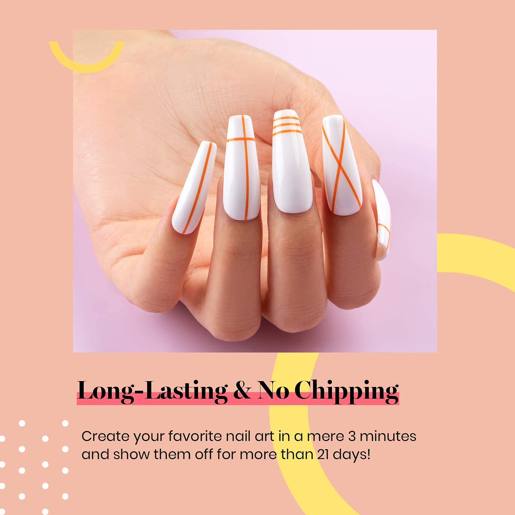Beetles White Gel Nail Polish Kit with Mini UV LED Nail Lamp - Professional Salon Quality Manicure Set for Home Nail Art & DIY Gel Polish Application
