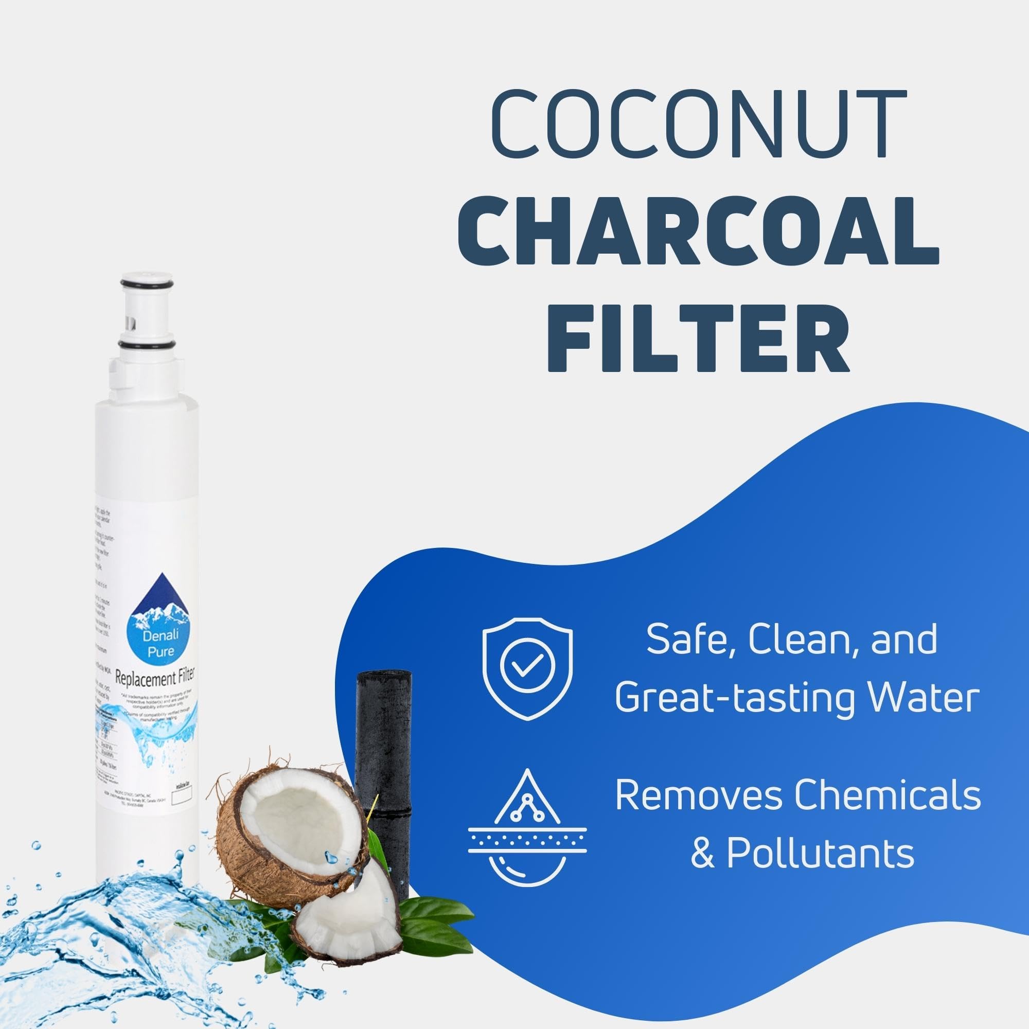 4-Pack Whirlpool GR2SHWXPL02 Refrigerator Water Filter Replacement - Compatible with Whirlpool 4396701 Fridge Water Filter Cartridge | Pure Drinking Water for Home & Office | BPA-Free Filtration System