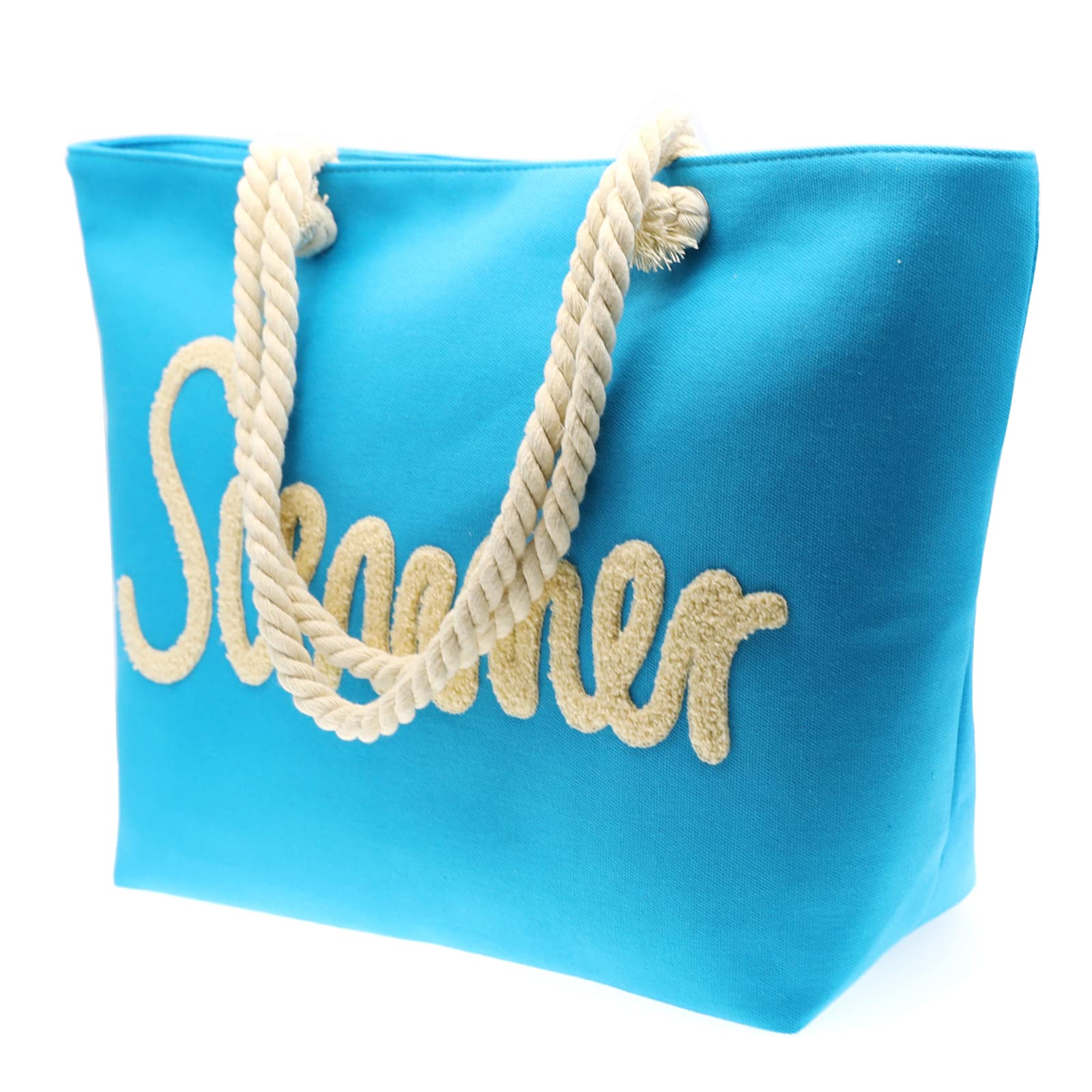 **JNF Large Beach Tote Bag for Women - Waterproof Summer Shoulder Bag with Zipper - Perfect for Beach, Pool, Travel & Shopping**
