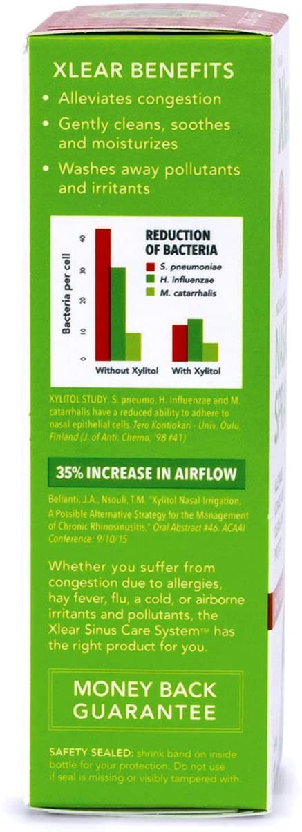 Xlear Nasal Spray with Xylitol - Natural Saline Nasal Moisturizer for Adults & Kids - 1.5 fl oz (12 Pack) - Relieves Dry Nose, Allergies & Sinus Congestion - Perfect for Travel, Cold Season & Daily Nasal Care