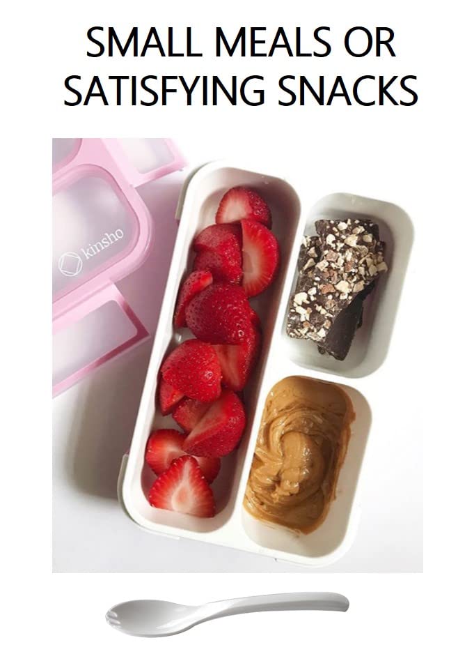 **Glitter Snack Containers for Kids - 3-Compartment Mini Bento Lunch Box Set of 2, Leakproof Toddler Food Storage for School & Daycare - Pink & Purple Sparkle Design (Perfect for Snacks, Lunches & On-the-Go Meals)**