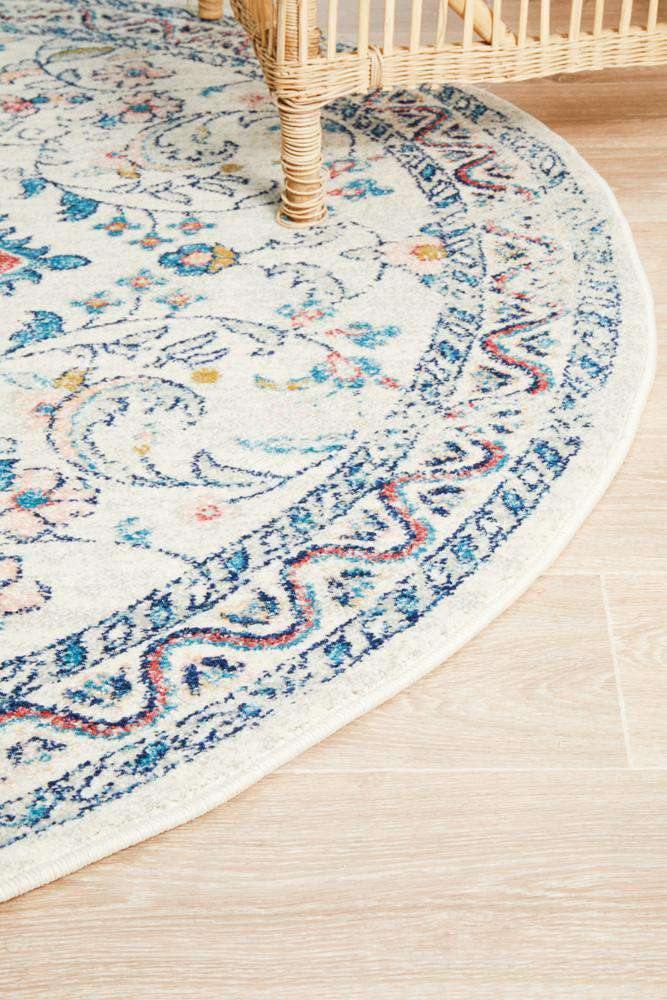 Pastel Round Rug - Soft and Stylish Home Decor for Living Room, Bedroom, Nursery - Perfect for Boho, Scandinavian & Modern Interior Design