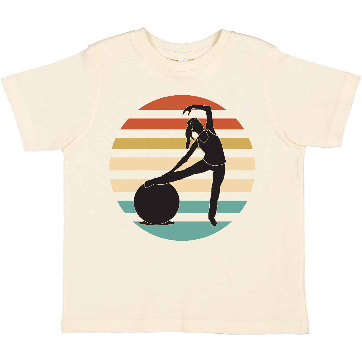 Inktastic Pilates Fitness Retro Exercise Toddler T-Shirt - Cute Workout Outfit for Kids, Yoga & Gym Activities, Funny Toddler Apparel for Girls & Boys