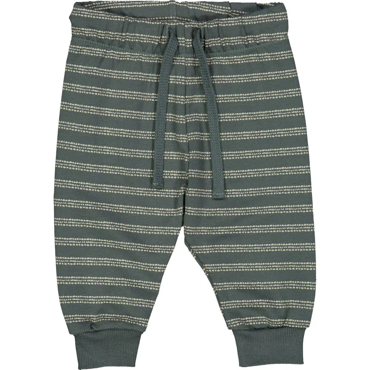 Organic Cotton Sweatpants for Women - Soft Green Stripe Lounge Pants - Comfortable Casual Wear for Yoga, Home & Travel