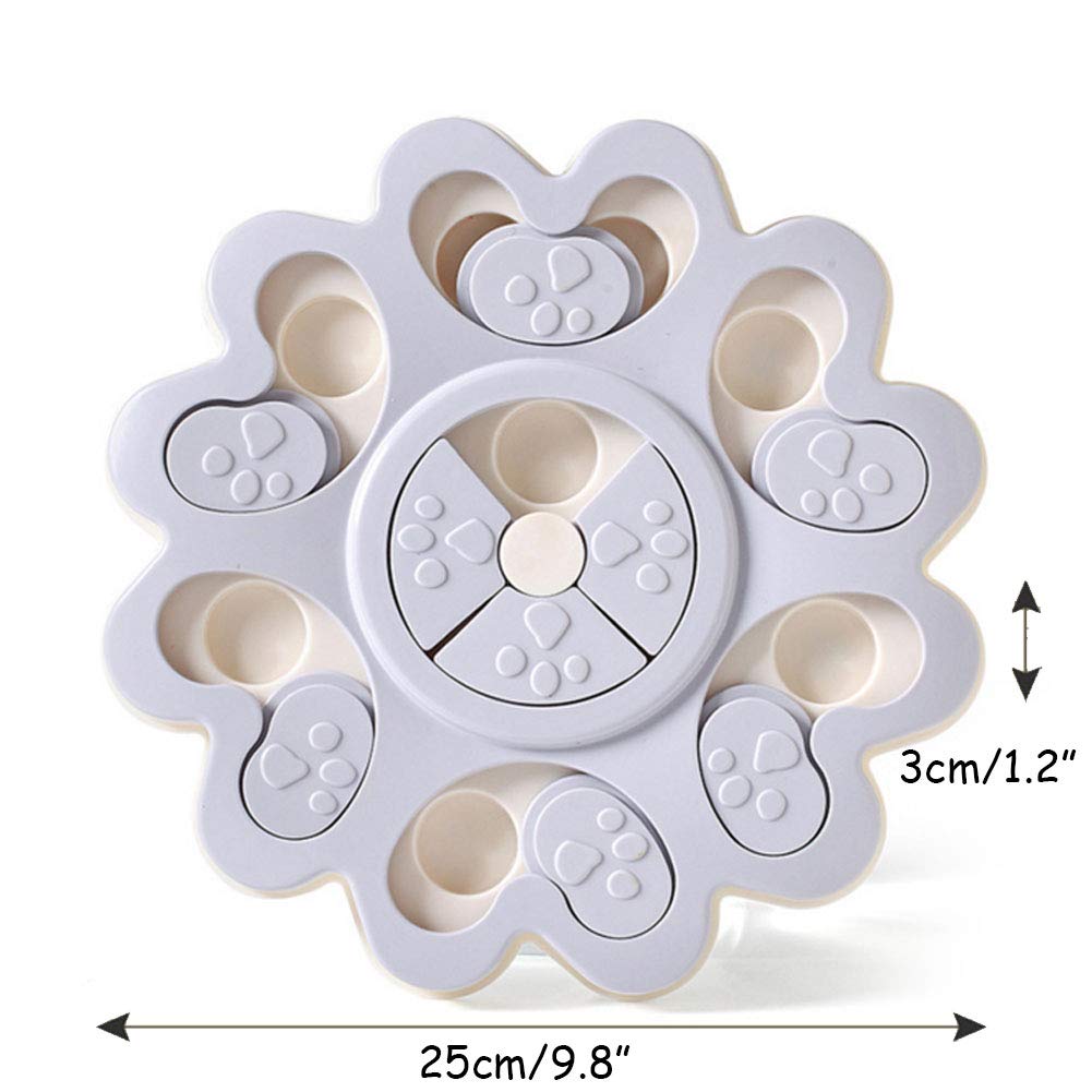 Interactive Dog Puzzle Toy for Treat Dispensing - Pet Intelligence Training Feeder for Mental Stimulation - Improve Your Dog's IQ with This Gray Treat Dispenser - Perfect for Boredom Relief & Training Sessions at Home