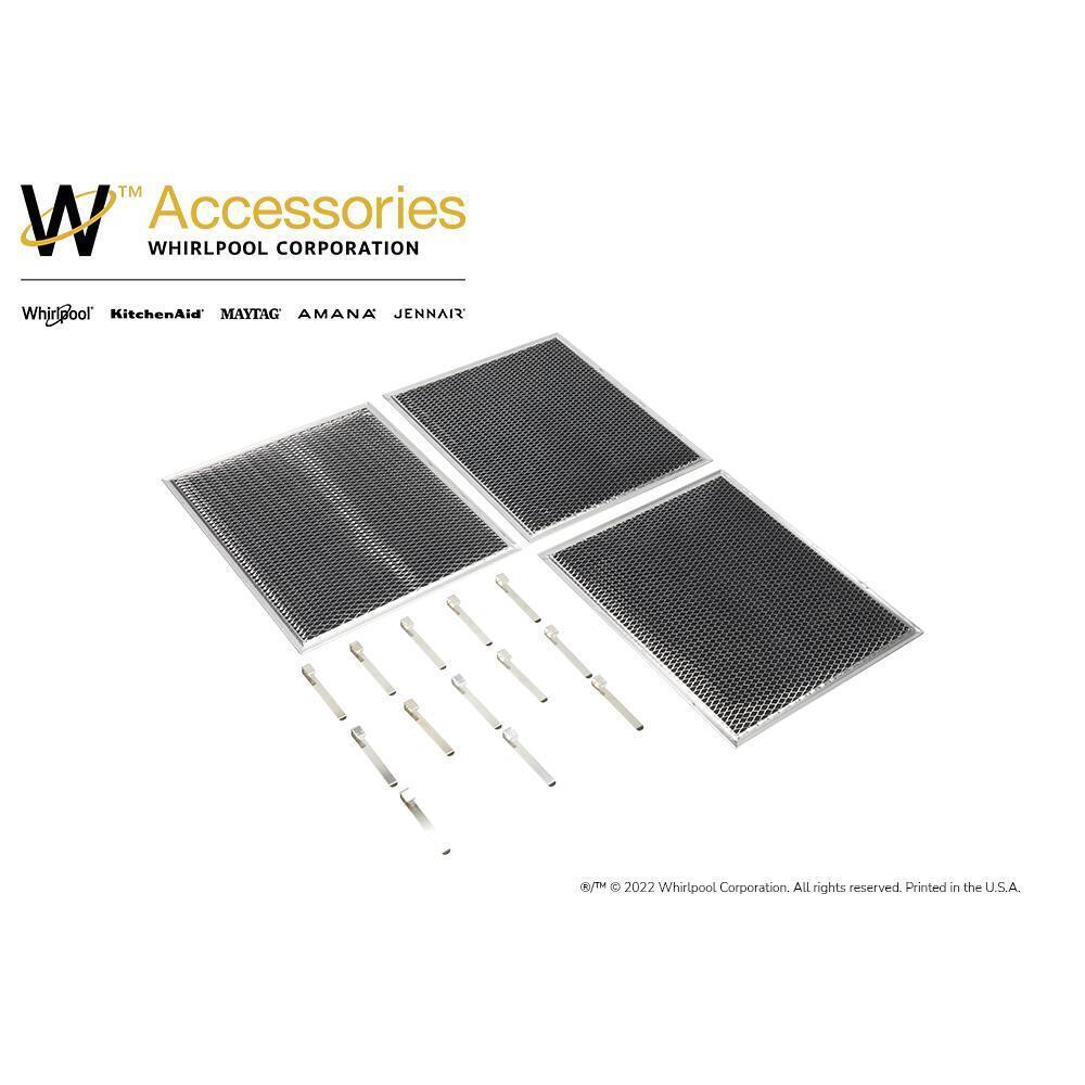 Amana W10412939 Range Hood Replacement Charcoal Filters - Compatible with Amana Range Hoods - Eliminates Odors & Grease for Cleaner Kitchen Air
