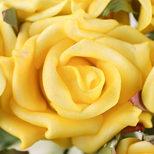 Premium Bulk Yellow Foam Rose Stems - 8.5