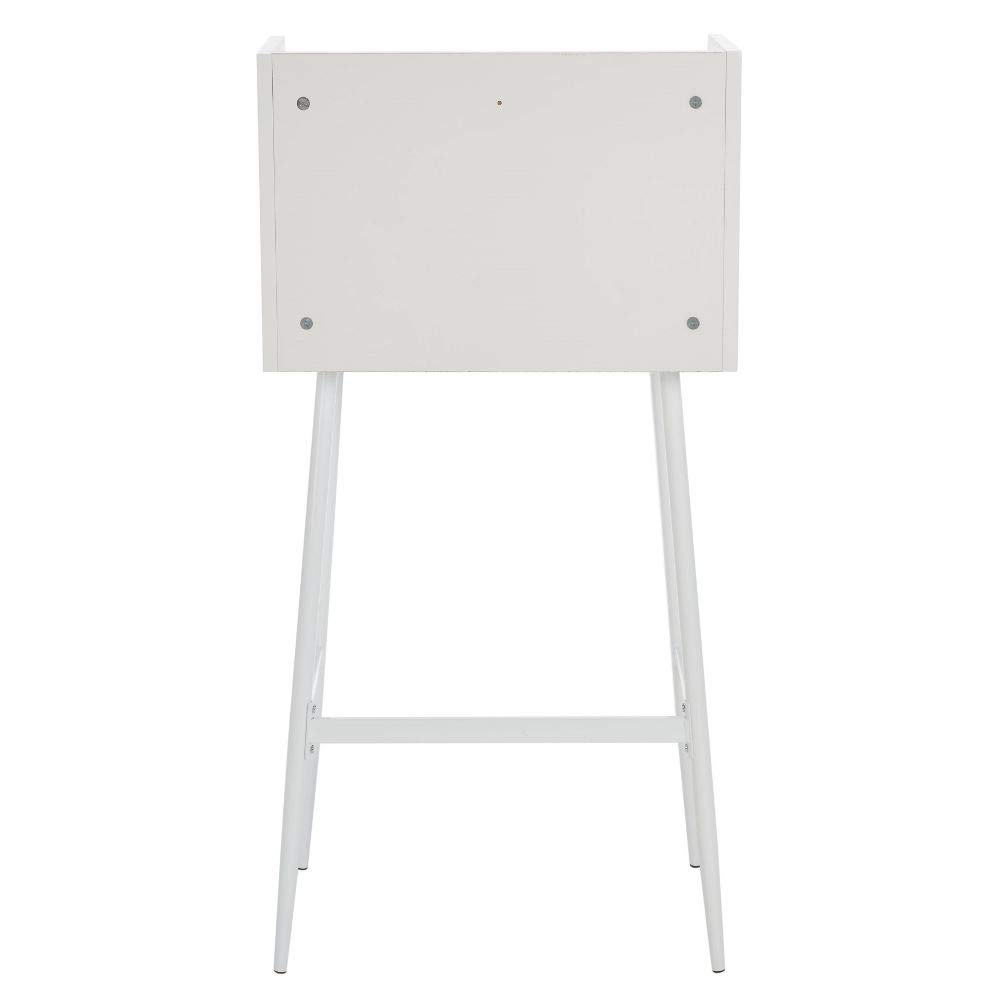 Safavieh Xander Modern White Storage Secretary Desk - Home Office Writing Desk with Drawers & Shelves for Small Spaces, Study & Workspaces