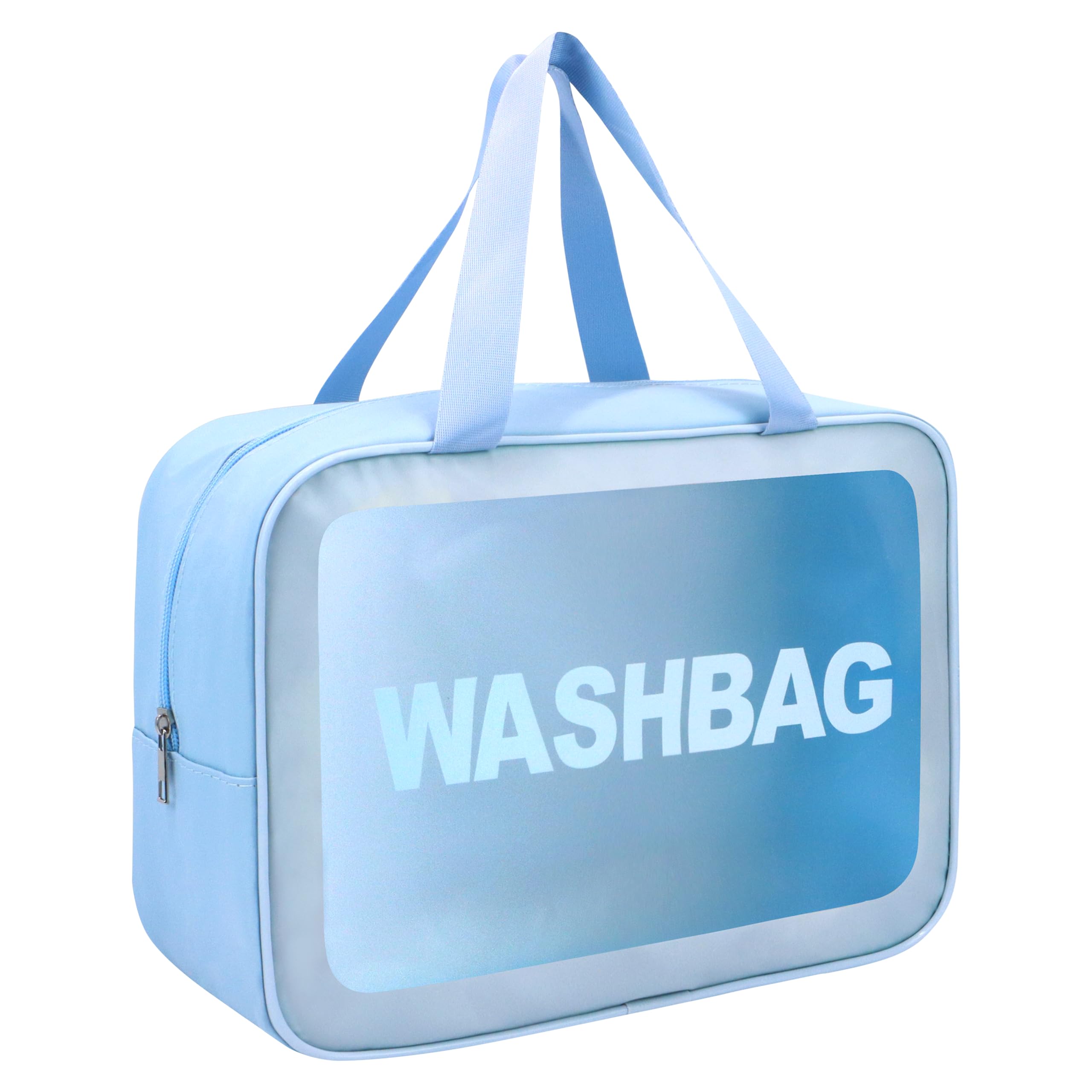 NFI Essentials 3-Pack Clear Wash Bag Pouch - Waterproof Cosmetic Organizer for Women, Travel Makeup Bag, Portable Toiletry Storage - Perfect for Gym, Vacation & Daily Use