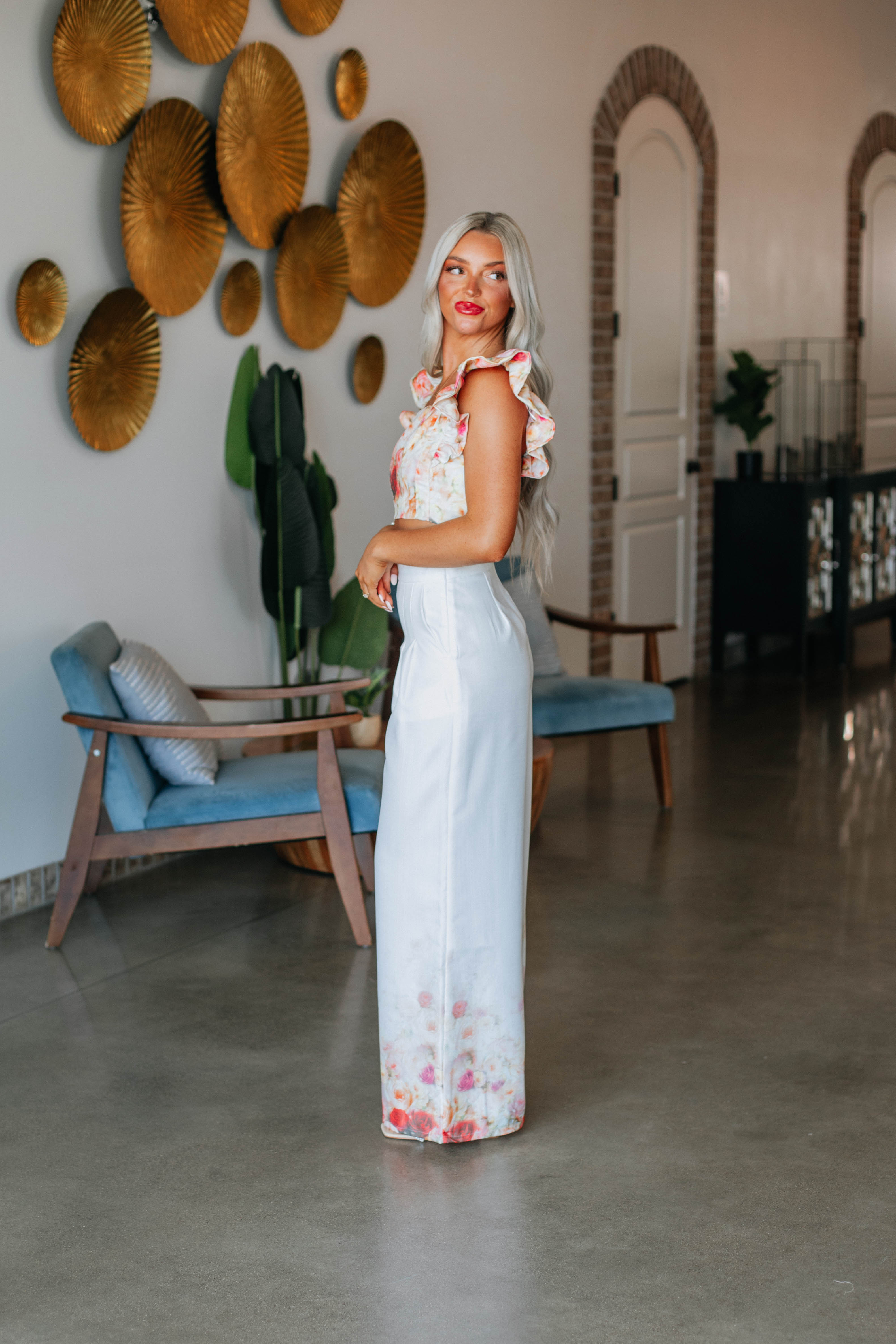 Amessa Women's High Waisted Wide Leg Pants - Comfortable Stretchy Lounge Pants for Yoga, Travel & Casual Wear