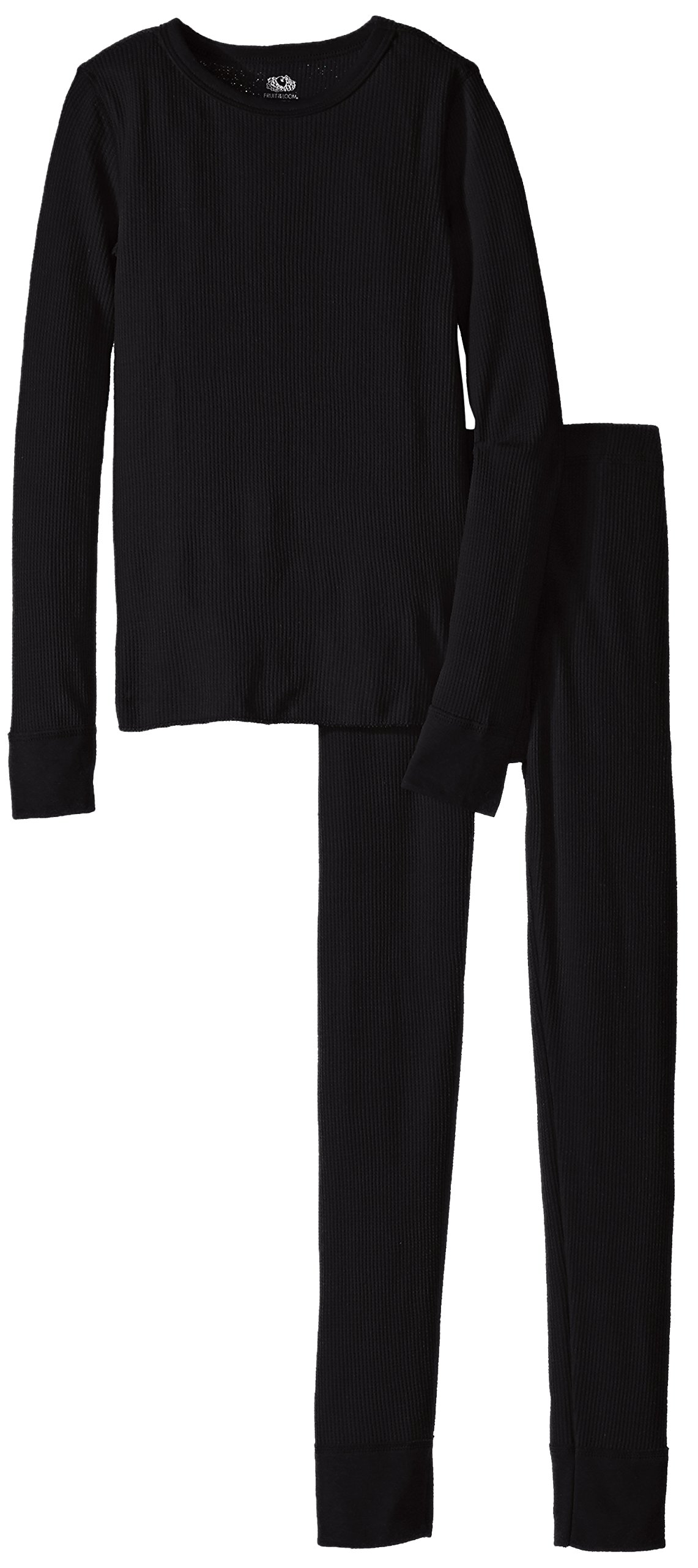 Fruit of the Loom Boys' Thermal Underwear Set - 100% Cotton Waffle Knit Long Sleeve Shirt & Pants for Winter Warmth - Perfect for Cold Weather, Outdoor Activities & Layering Under Clothes