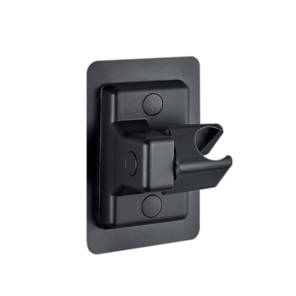 FAQUA ABS Wall Mounted Shower Head Holder - Self-Adhesive Adjustable Rotatable Handheld Bracket for Bathroom (Black) - Perfect for Bathroom Renovation, Spa Experience & Convenient Showering