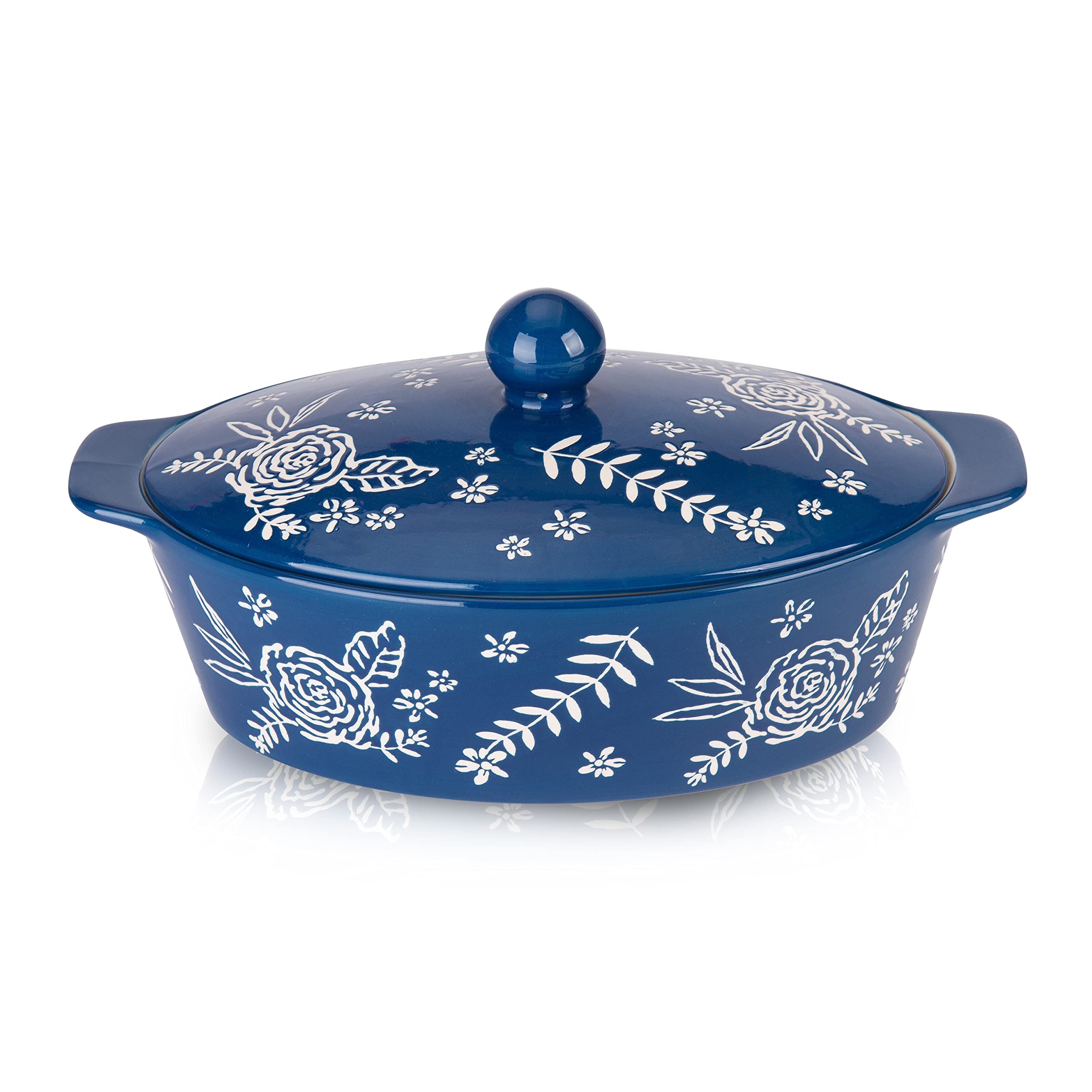 Wisenvoy Ceramic Casserole Dish with Lid - Oven Safe Baking Dish for Casseroles, Lasagna & More | Perfect for Family Dinners & Holiday Meals