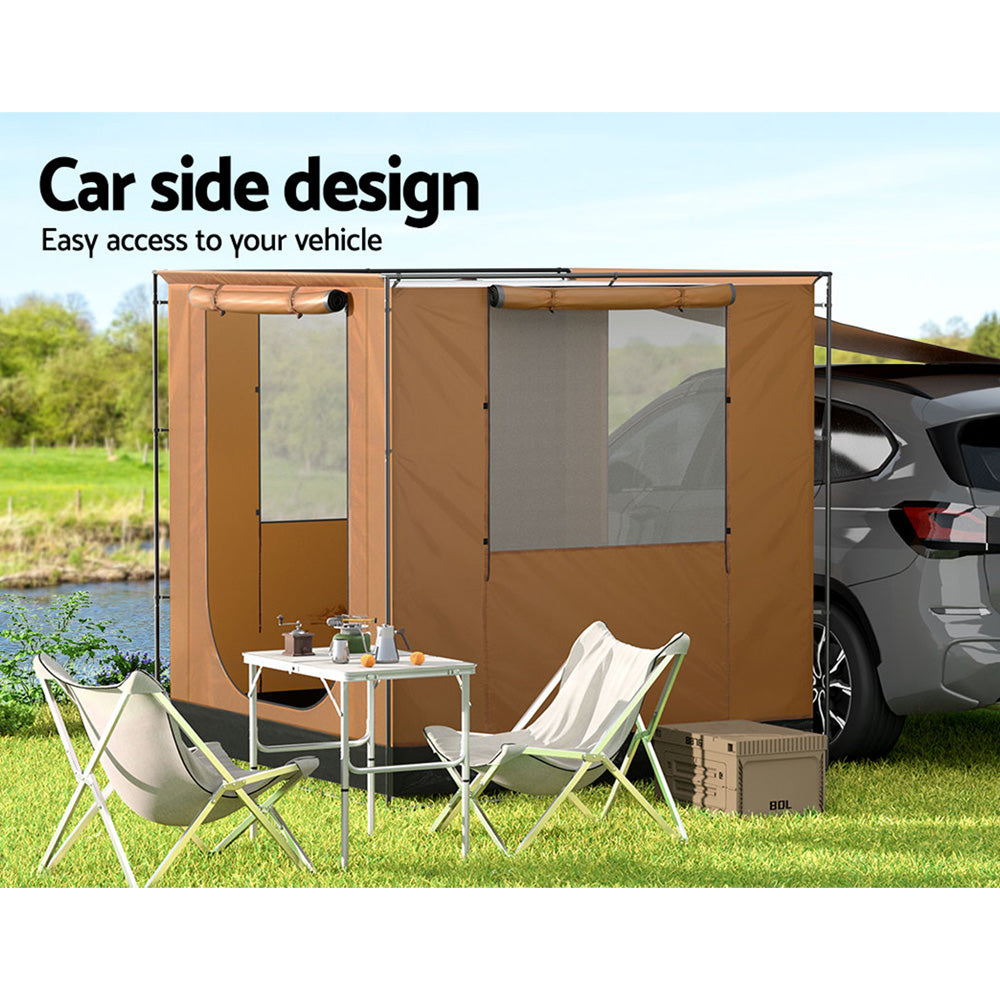 Weisshorn Portable Camping Tent for SUV & Car - Side Awning Canopy Shelter for 4WD Vehicles | Perfect for Outdoor Adventures, Road Trips & Beach Camping