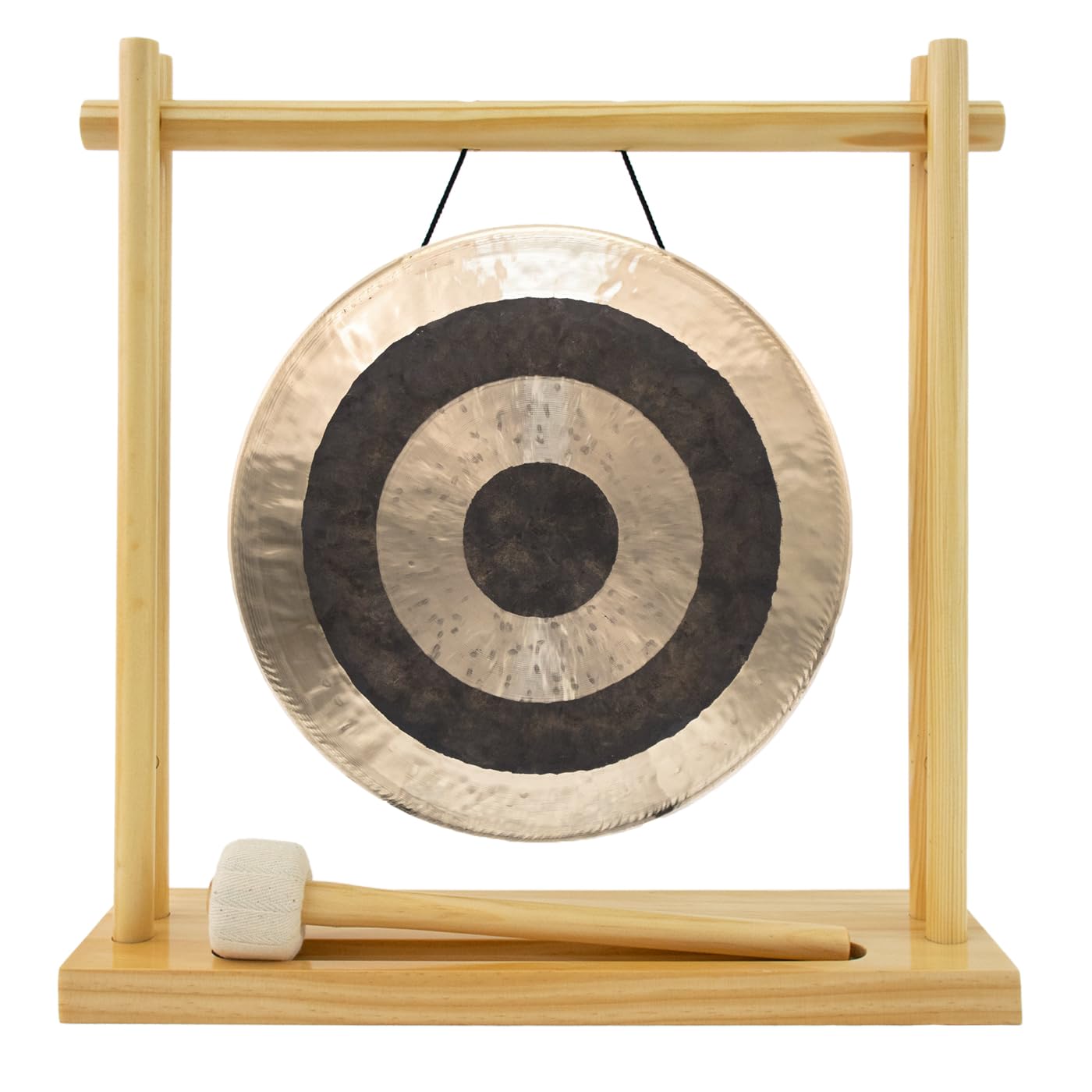 8-10 Inch Bronze Sound Healing Gong with Stand & Mallet - My Little Pagoda Desktop Gong for Meditation, Yoga, and Relaxation - Perfect for Sound Therapy, Mindfulness, and Home Decor