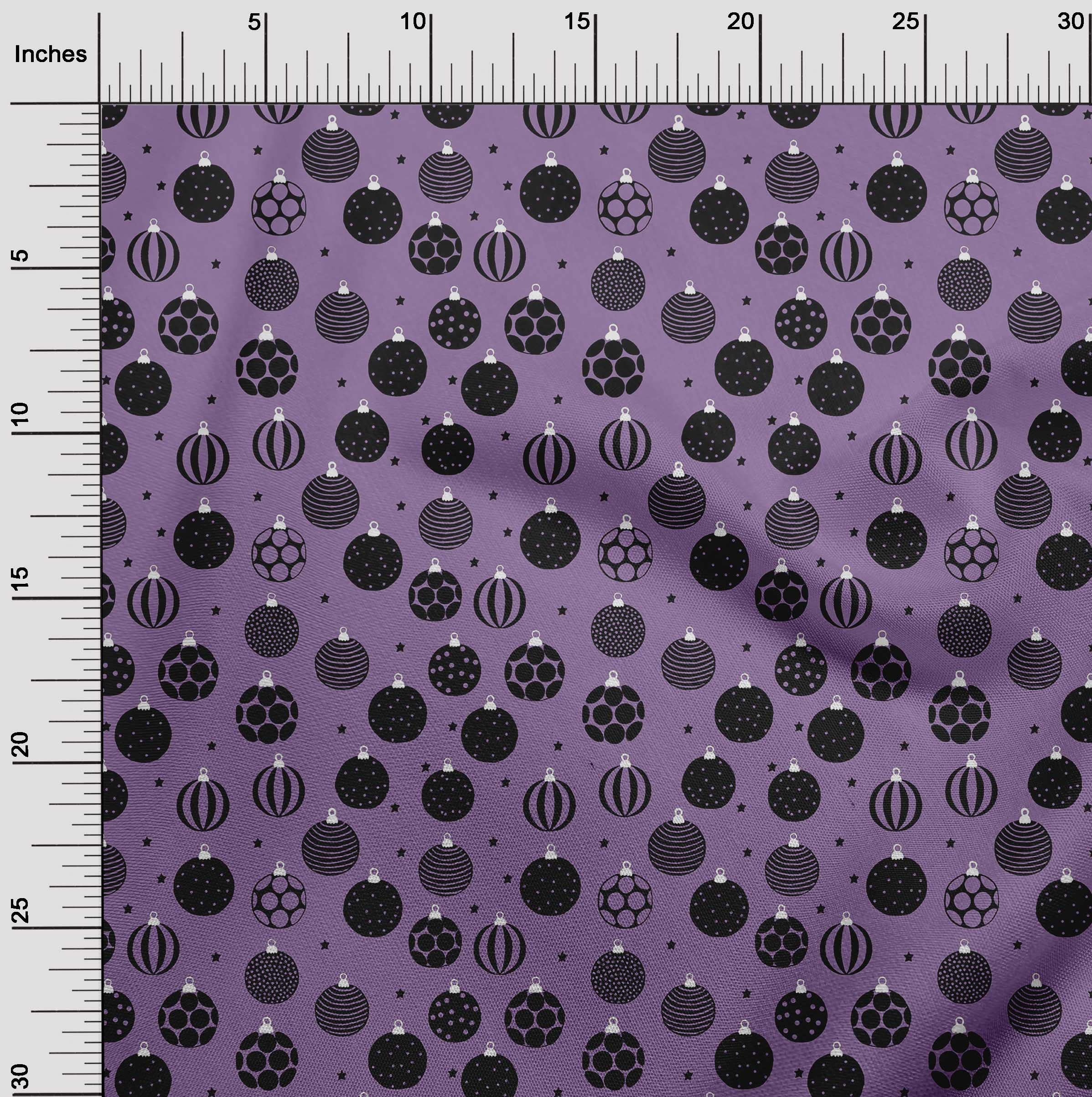 Premium Rayon Violet Printed Fabric by The Yard - 56 Inch Wide for DIY Clothing, Christmas Sewing Projects & Home Decor | Soft, Durable Material for Dresses, Curtains & Crafting
