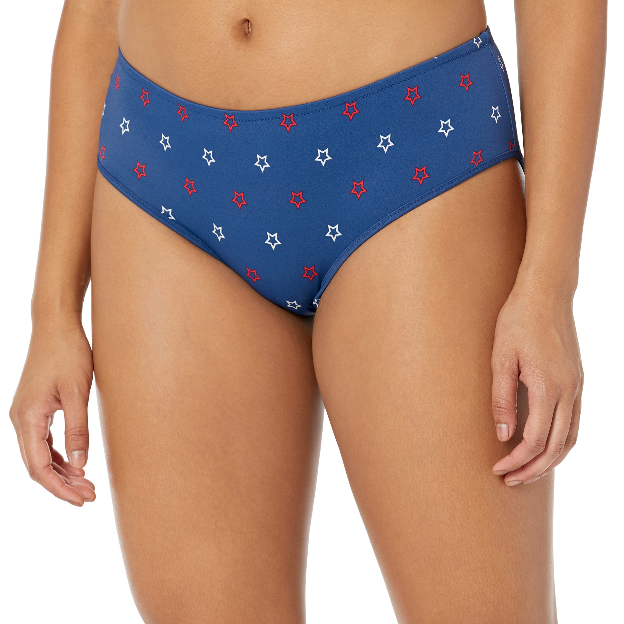 Amazon Essentials Women's Hipster Bikini Swimsuit Bottom - Comfortable High-Waisted Swimwear for Beach, Pool & Vacation | Plus Size Options Available