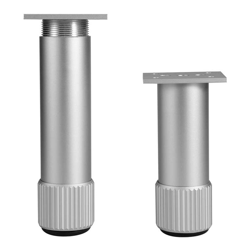 Heavy Duty Aluminum Alloy Furniture Legs - Adjustable Cylindrical Table Legs, Sofa Legs & Cabinet Feet (4 Pack, 120mm) for Modern Living Room, Dining Room & Office Furniture Support