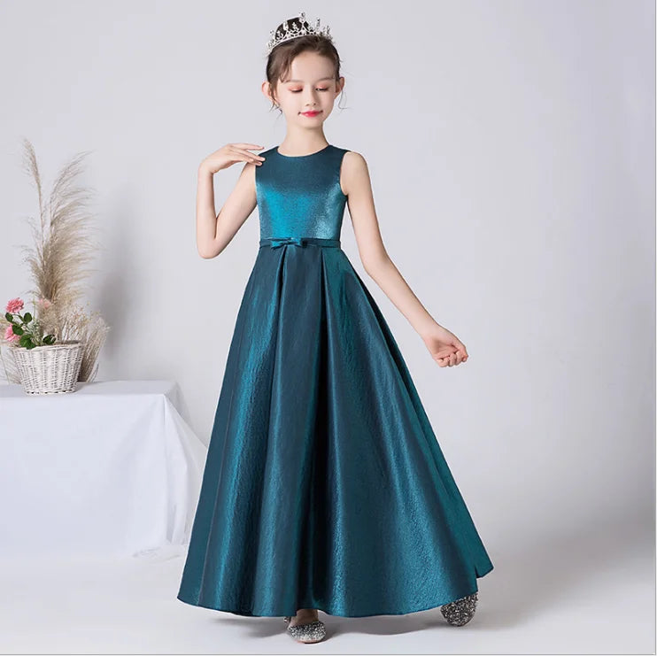 Elegant Christmas Dress for Girls - Long Sleeve Formal Gown for Banquet, Concert, Wedding & Party | Holiday Celebration & Special Occasions