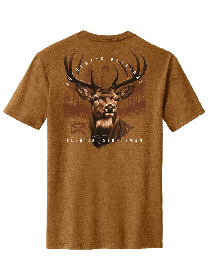 FloGrown FGM 1820 Men's Deer Portrait Graphic T-Shirt - Comfortable Casual Tee for Outdoor Adventures and Hunting Trips