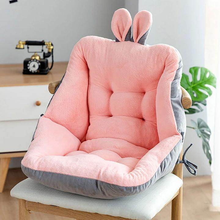 Adorable Bunny Chair Cushion - Soft Plush Seat Pad for Kids Room, Nursery, or Gaming Chair - Perfect for Home Decor, Reading Nook, and Cozy Comfort