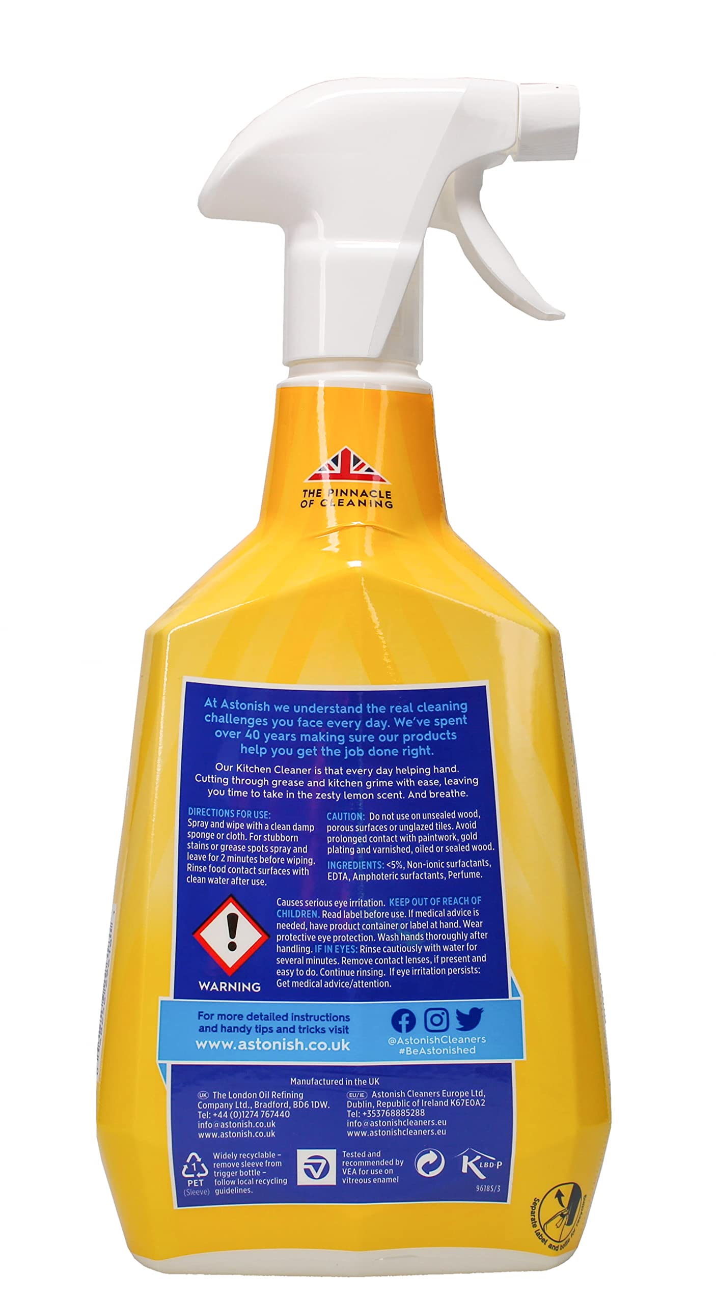 Astonish Kitchen Cleaner 12 Pack - Powerful Multi-Surface Degreaser & Stain Remover for Stoves, Countertops, Sinks - Ideal for Home & Commercial Use