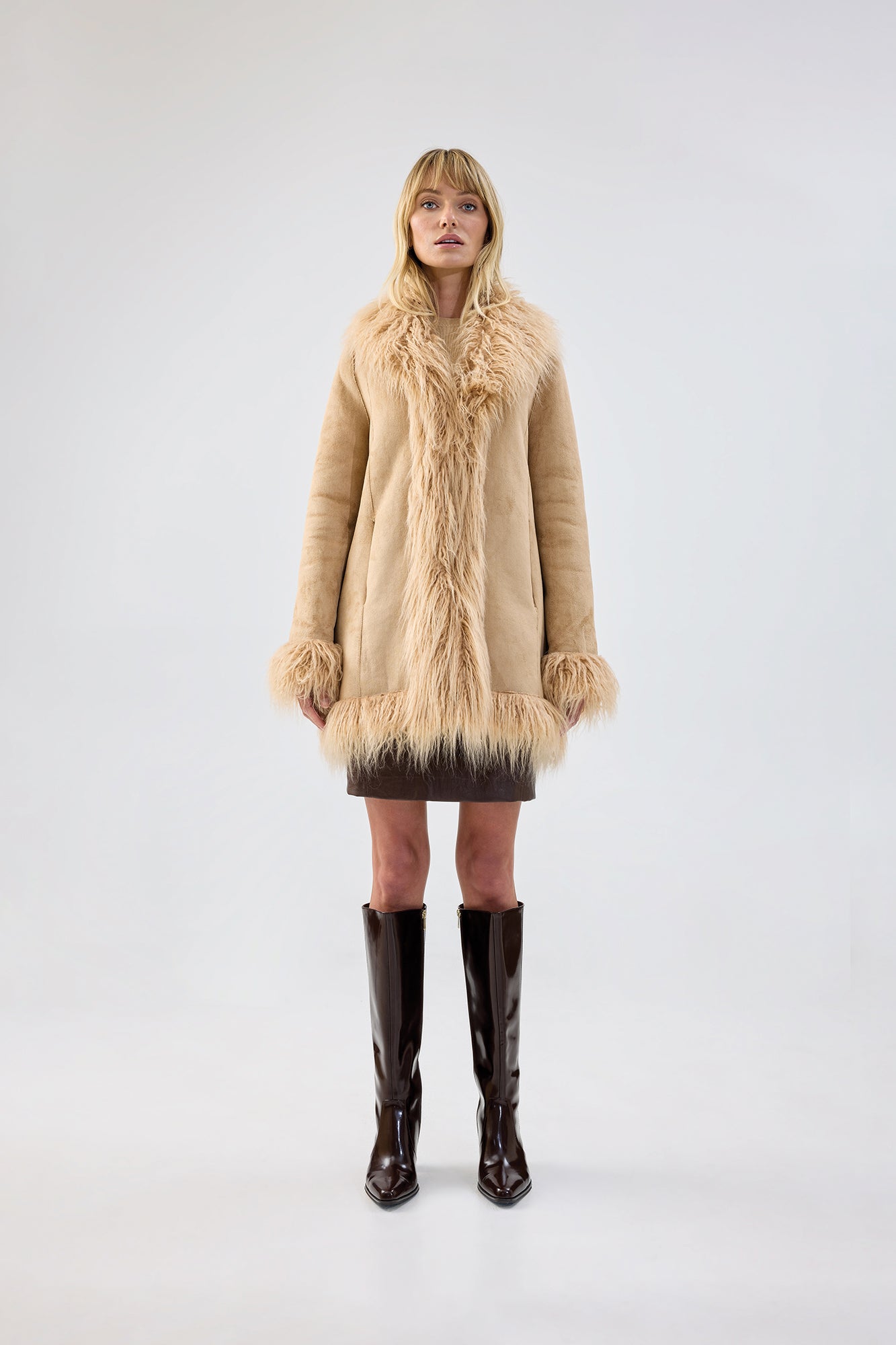 Avant Garde Women's Winter Coat - Stylish Long Trench Coat with Belt, Warm Wool Blend Outerwear for Fall and Winter | Perfect for Office, Travel & Formal Occasions