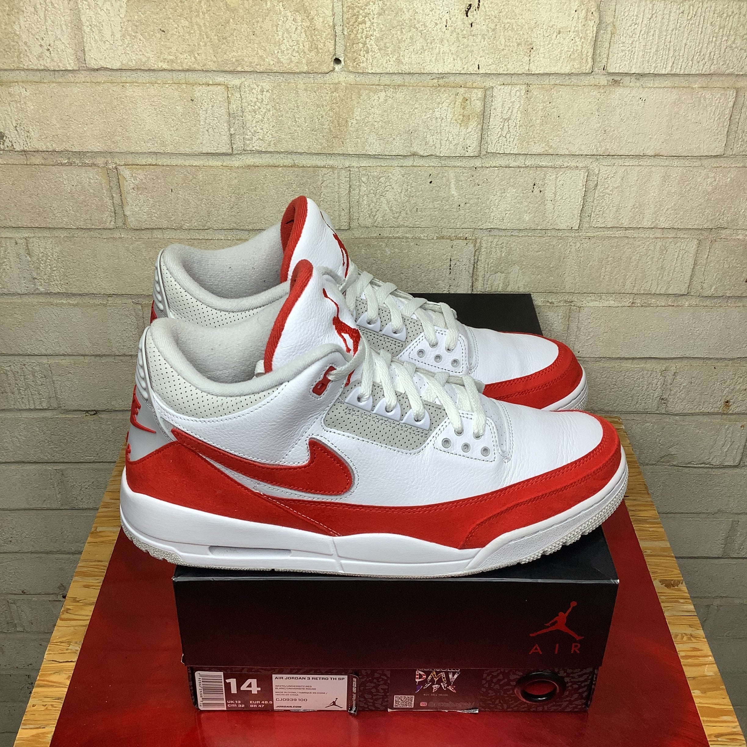 AIR JORDAN 3 Tinker University Red Men's Basketball Shoes Size 14 - CJ0939-100 | Retro Sneakers for Streetwear & Basketball Games