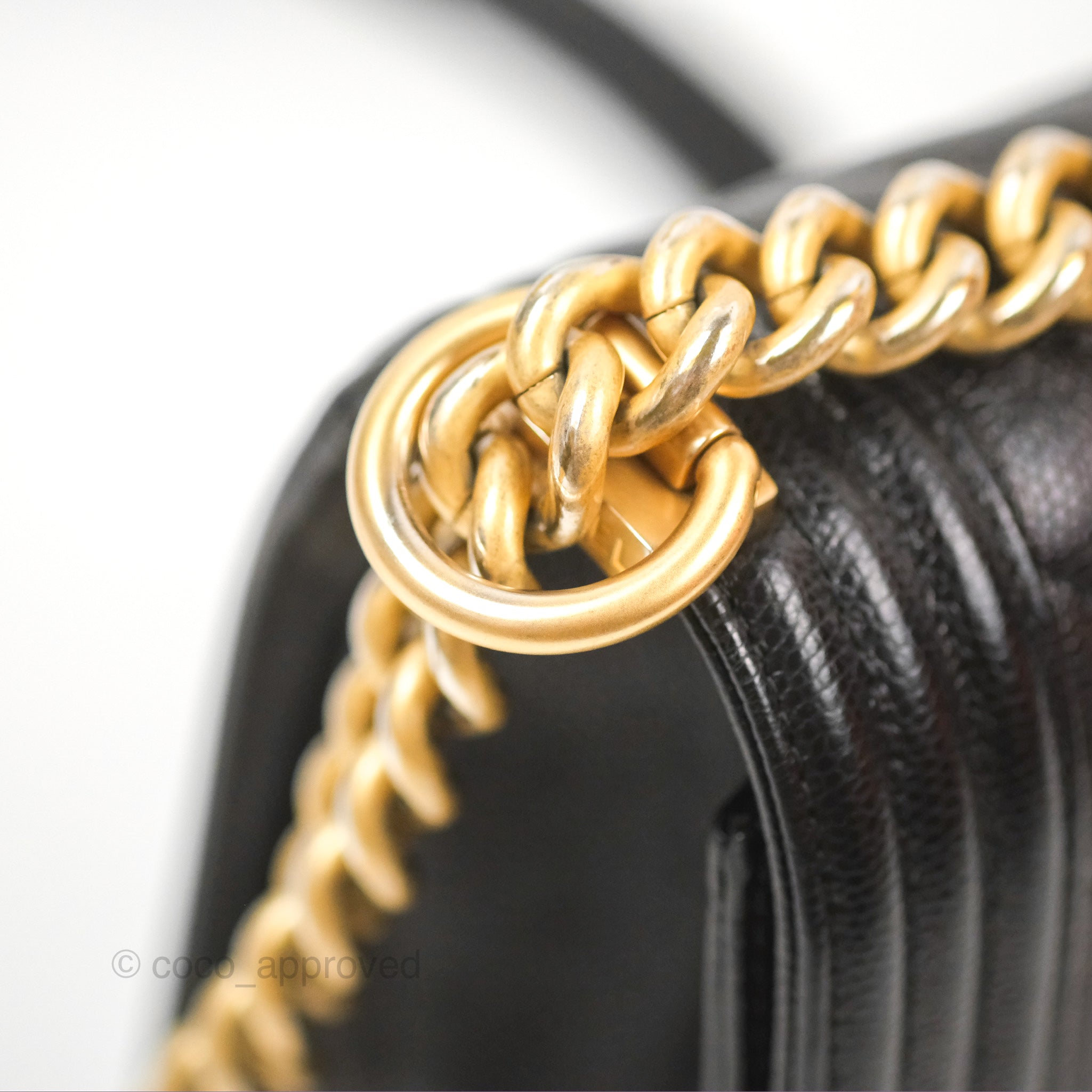 Chanel Chevron Medium Boy Bag in Black Caviar Leather with Aged Gold Hardware - Luxury Crossbody Bag for Women, Perfect for Evening Events & Parties