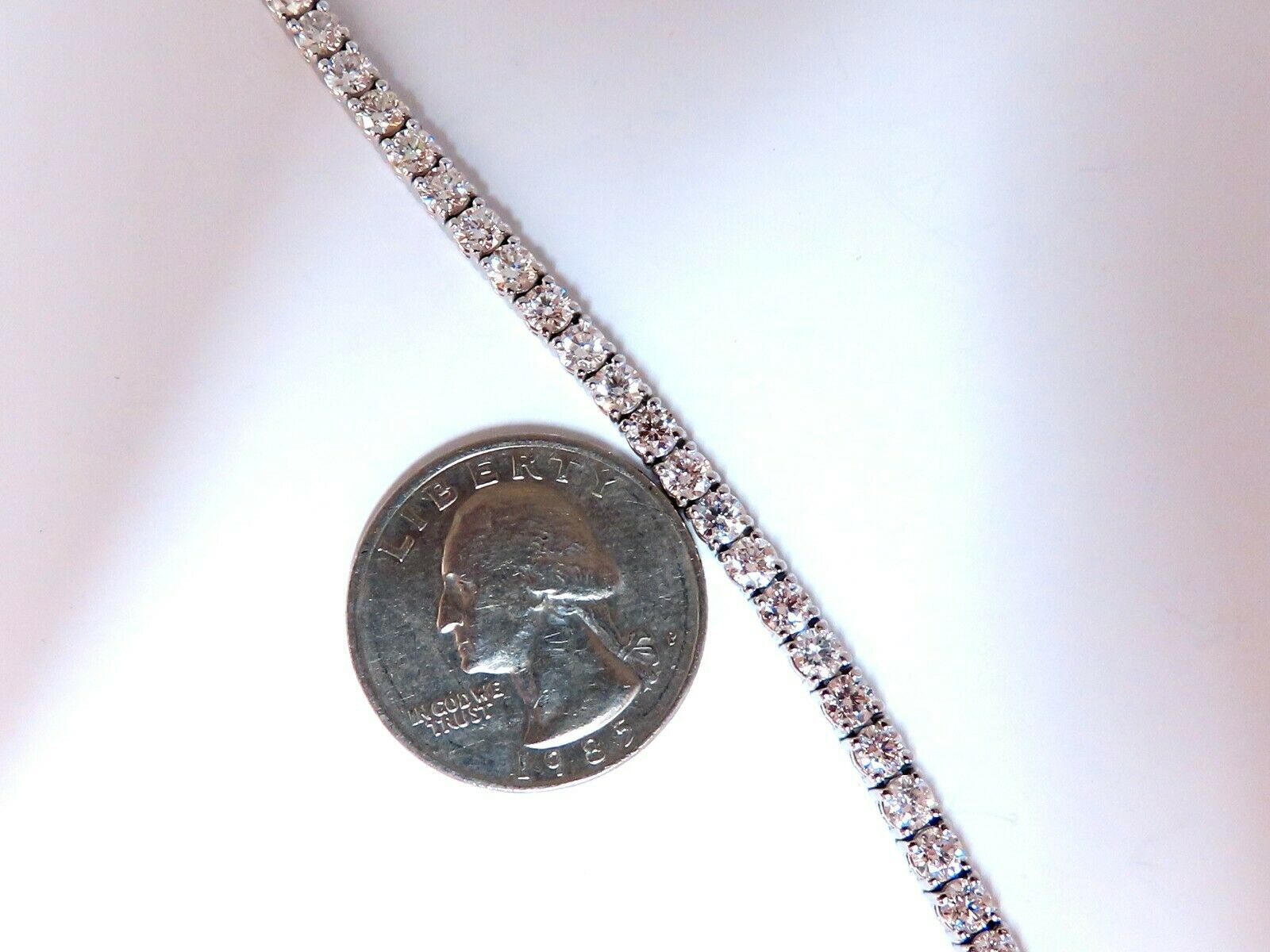 6.65ct Natural Diamond Tennis Bracelet in 14K Gold - Classic Riviera Design for Women, Perfect for Weddings, Anniversaries & Special Occasions
