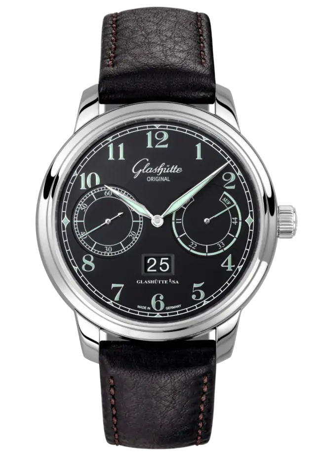 Glashutte Original Senator Observer Stainless Steel Men's Watch - Luxury Automatic Timepiece for Business & Formal Occasions
