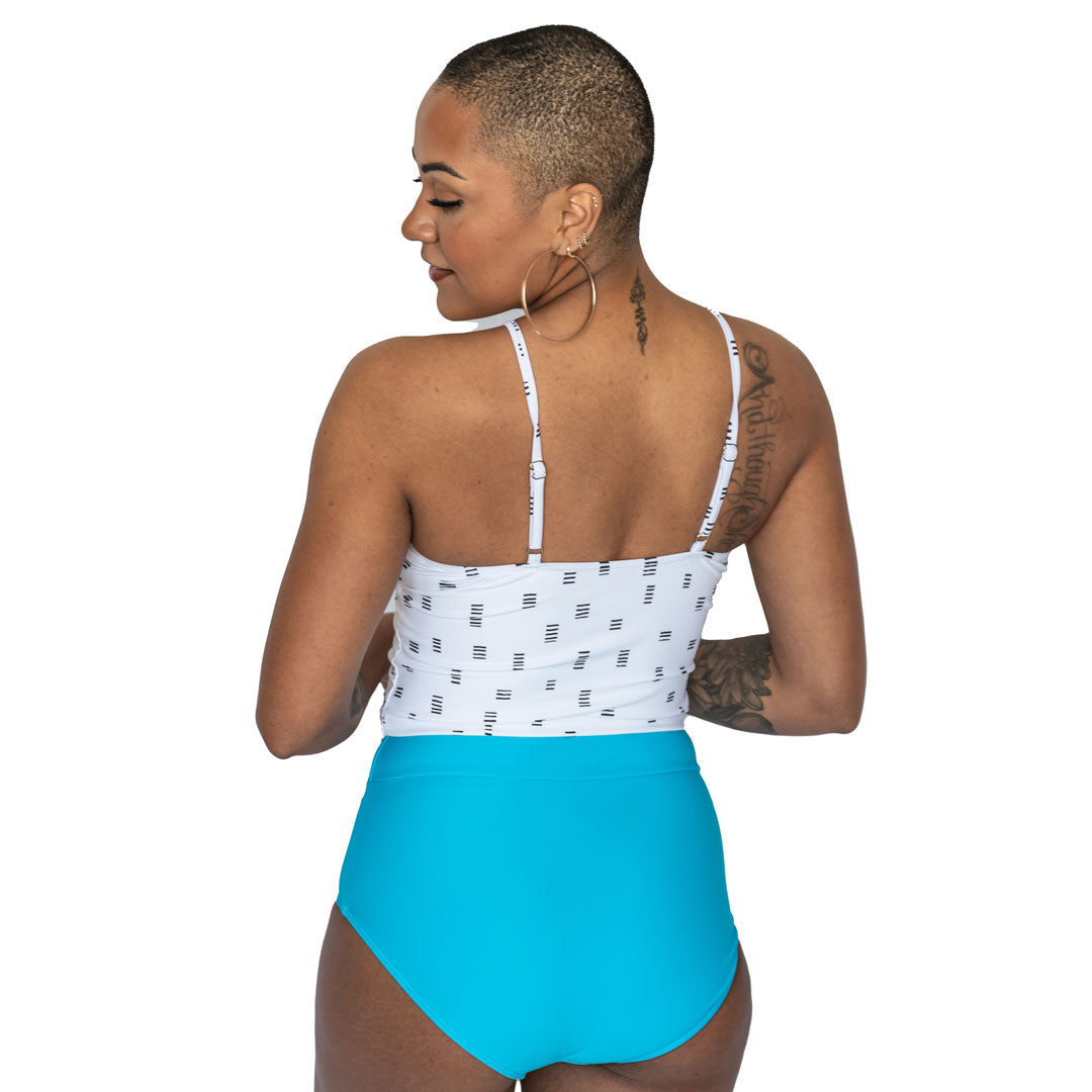 High Neck Tankini Top for Women - UPF 50+ Swimwear, Modest Bathing Suit for Beach & Pool - Perfect for Surfing, Swimming & Summer Vacations