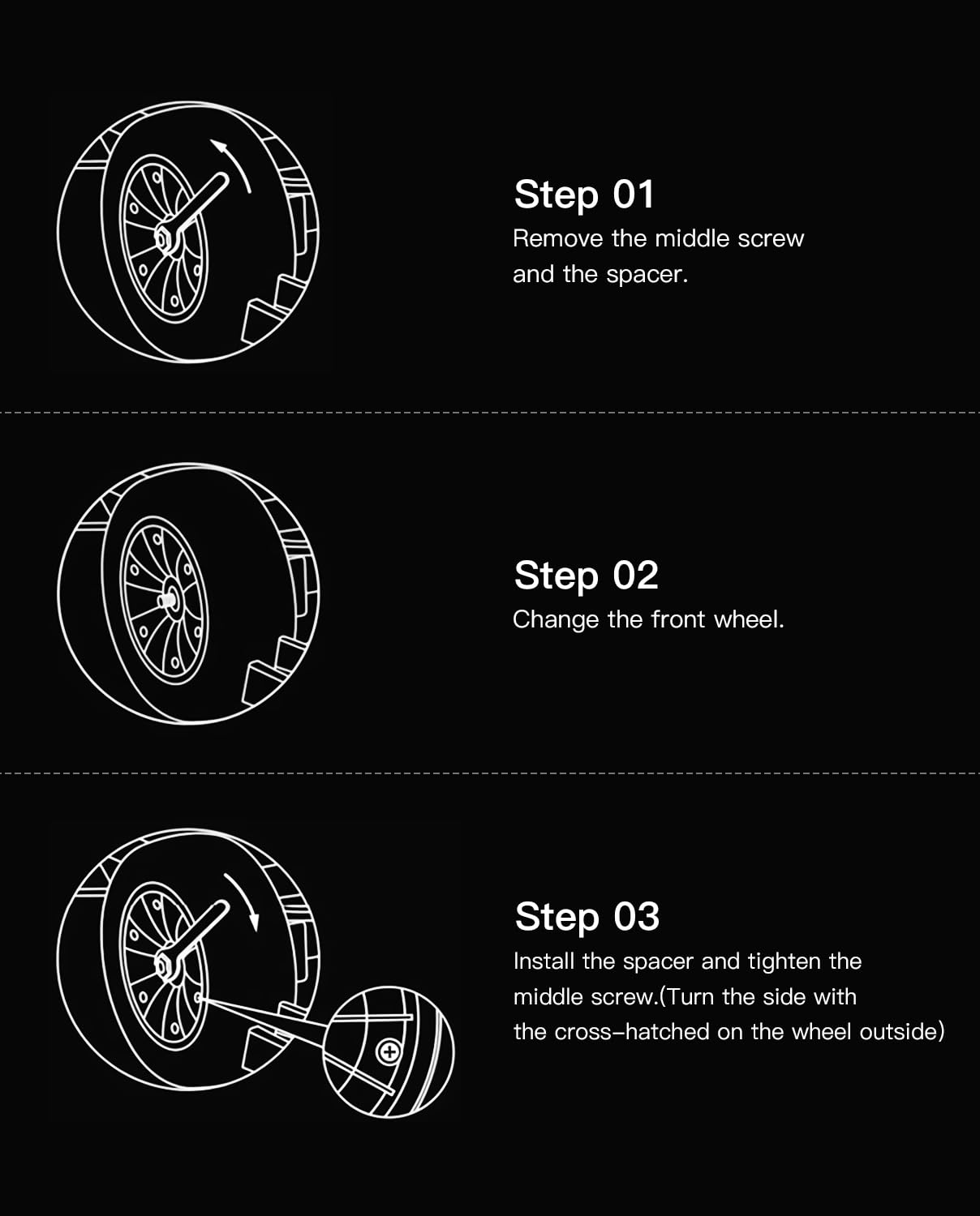 Stio GoKart Front Wheel Assembly Replacement Kit for Ninebot by Segway - Durable Go Karting Accessories for Outdoor Racing & Backyard Fun