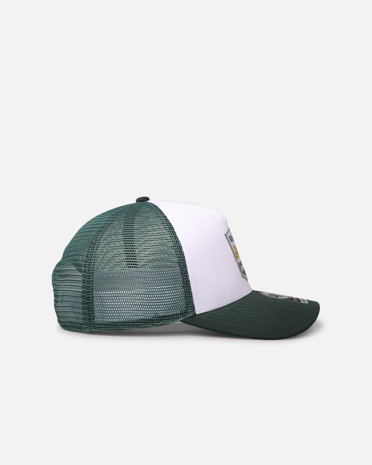 47 Brand Nascar 47 Offside DT Trucker Snapback Hat - White/Dark Green Adjustable Baseball Cap for Men & Women - Perfect for Racing Events, Casual Wear & Sports Fans