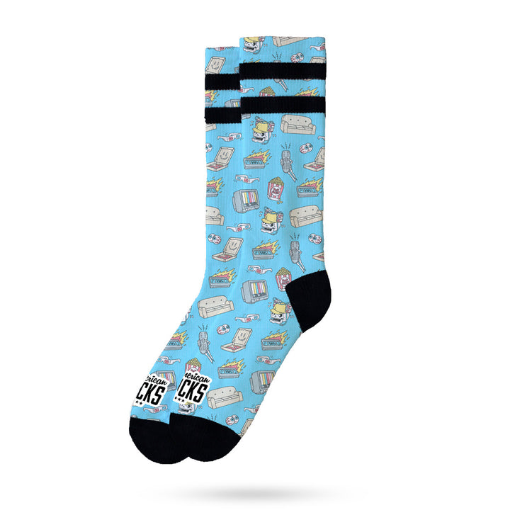 American Socks Signature Movie Night Mid High Crew Socks - Cozy & Comfortable for Home Relaxation, Movie Nights and Lounge Wear