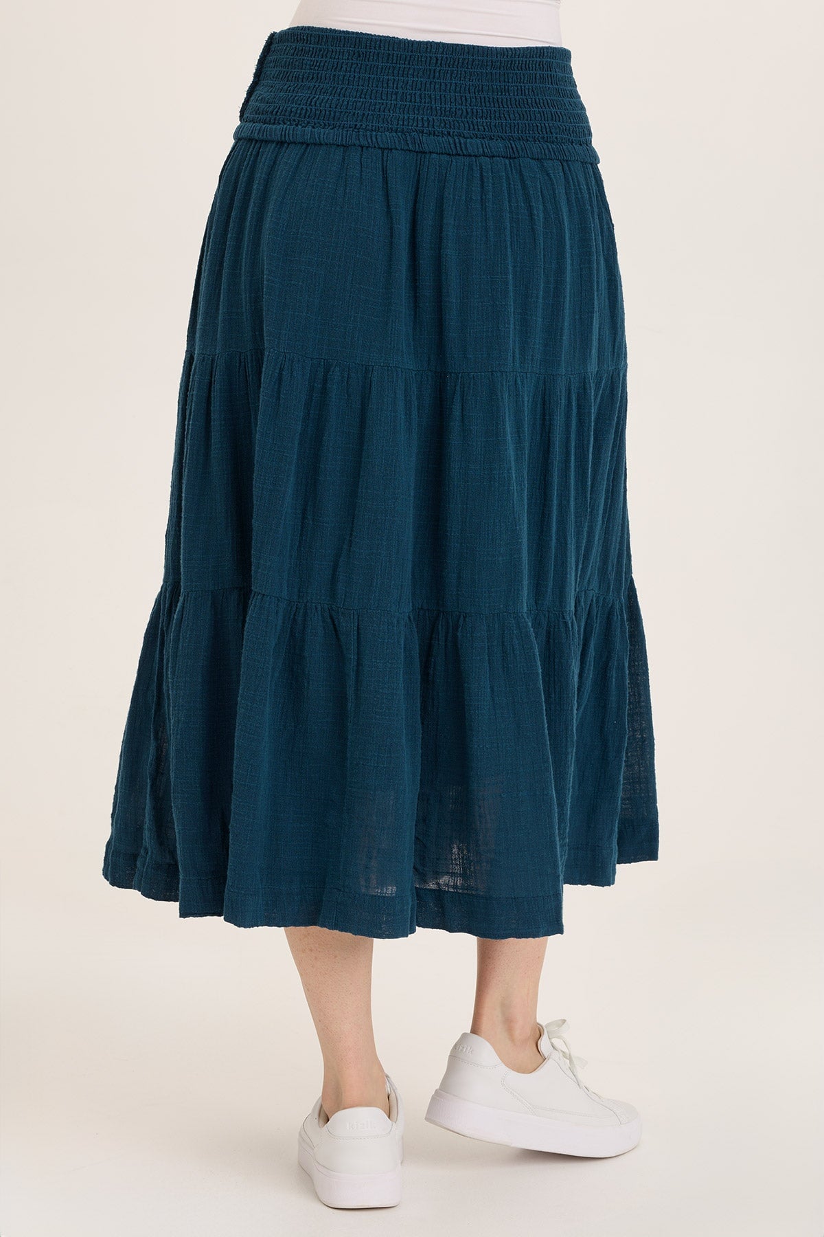 Paigene Women's Flowy Gauze Tiered Midi Skirt - Boho Summer Beach Dress for Casual Outings and Vacations