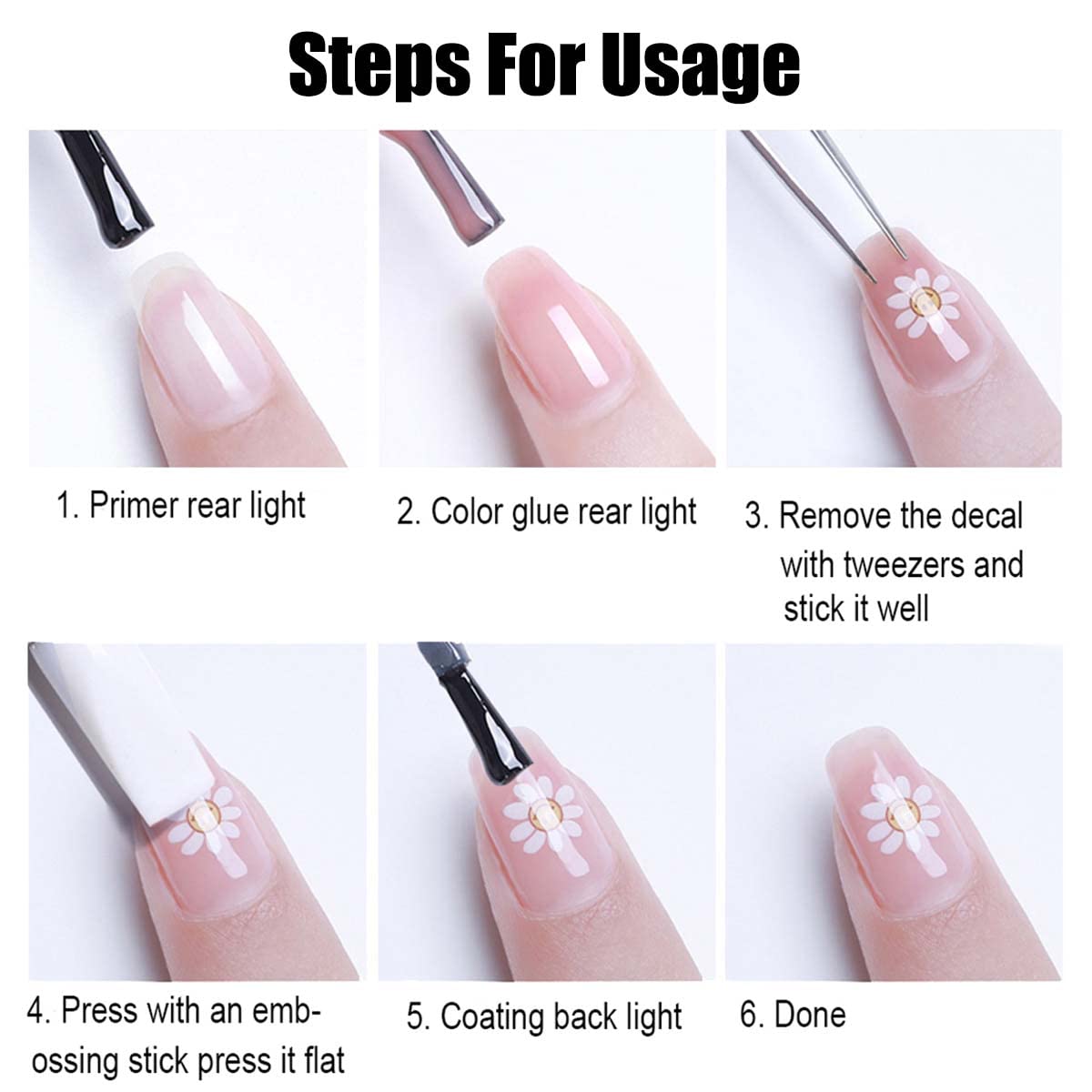 Christmas Nail Stickers - 3D Self-Adhesive Xmas Nail Decals for Women, DIY Holiday Nail Art (Snowflake & Santa Designs)