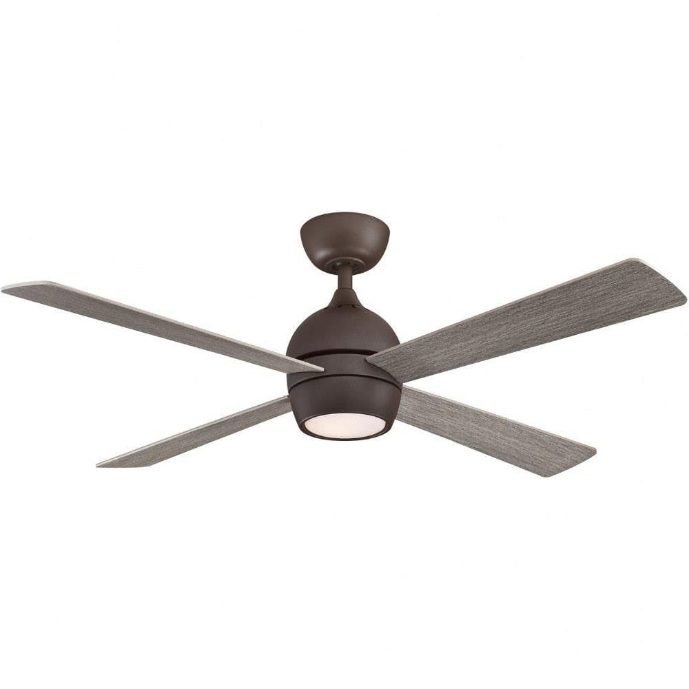Fanimation FP7652GR Kwad 52 Inch Matte Greige Ceiling Fan with Remote Control - Perfect for Living Room, Bedroom, and Outdoor Patio Cooling