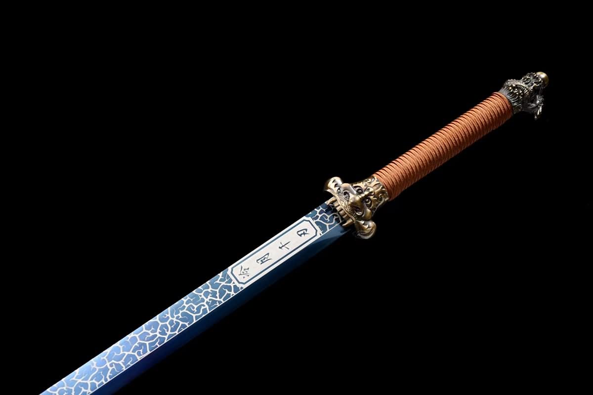Battle Ready Dragon Tang Dao Sword - Forged High Carbon Steel Full Tang Blade | Chinese Martial Arts Weapon for Training, Display & Collection