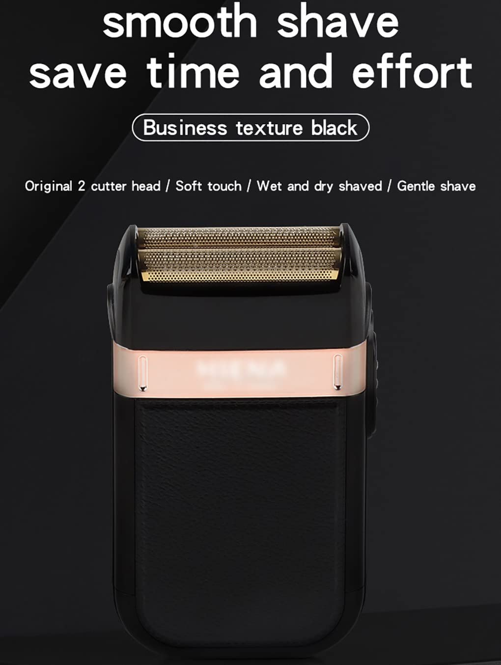 Premium Electric Razor for Men - Rechargeable, Waterproof Beard & Body Trimmer with Extra Mesh Heads - Perfect for Travel, Gym & Daily Grooming