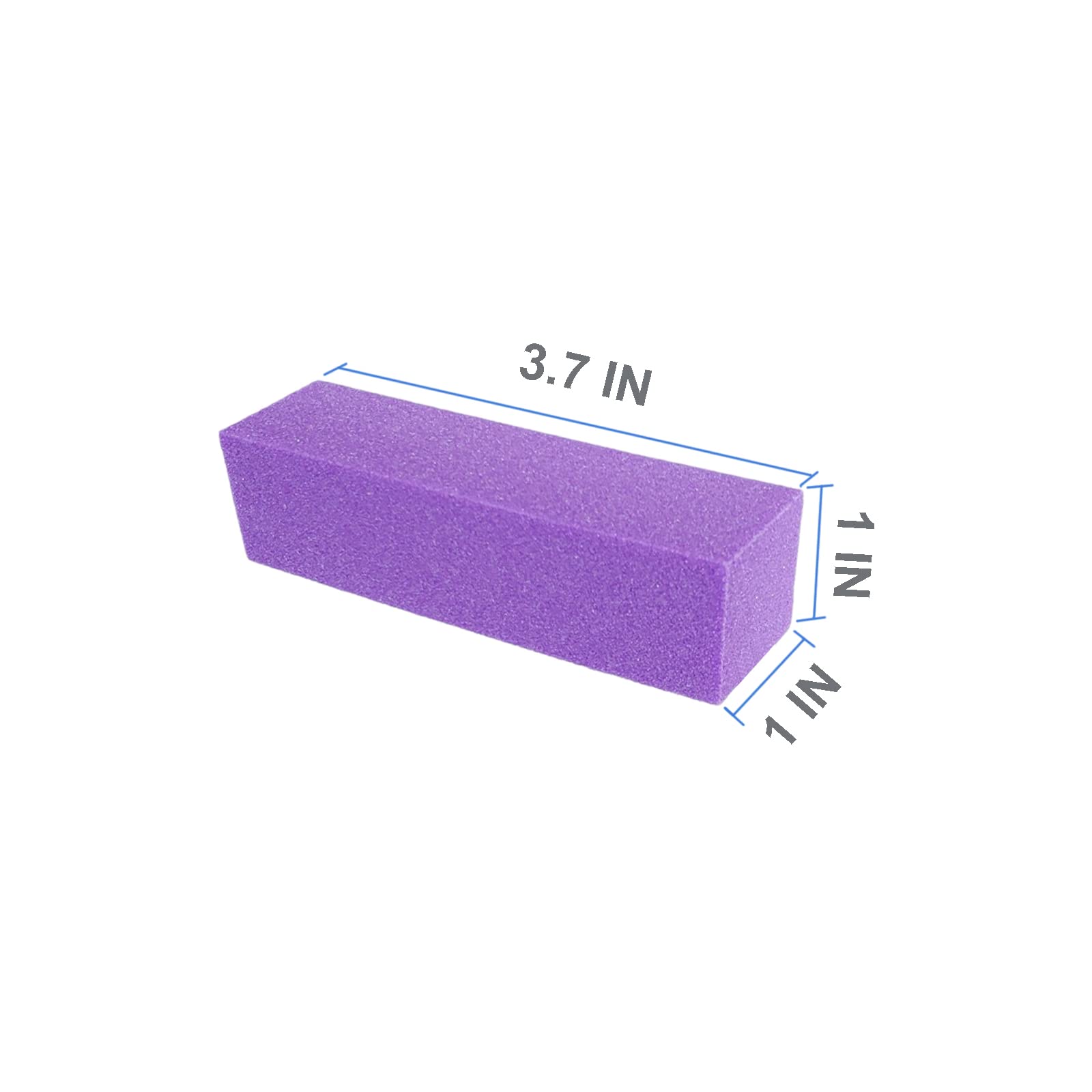 10 Pcs Professional Nail Buffer Blocks for Acrylic & Natural Nails - 4 Sided Sanding Buffers for Gel Nails, Manicure & Pedicure, Nail Shine & Polishing Kit with Medium Grit (Purple) - Perfect for Salon, Home & Travel Nail Care