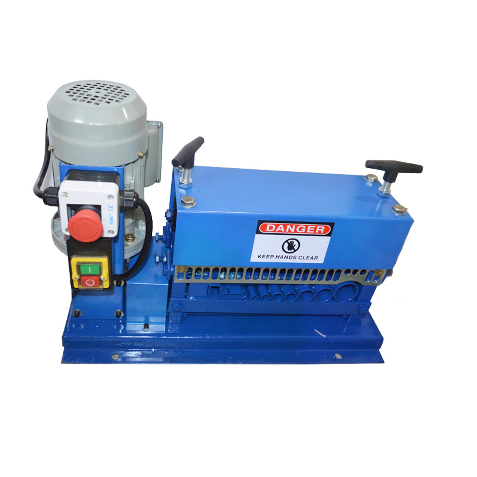 TECHTONGDA Automatic Wire Stripping Machine 110V - Copper Cable Stripper with 11 Channels & 10 Blades (0.06-1.5 Inch) for Scrap Metal Recycling | Perfect for Electricians, DIY Projects & Copper Wire Processing