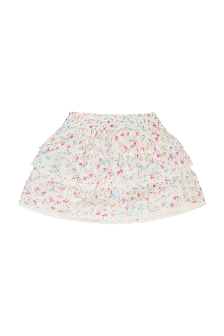 Girls Billie Cotton Floral Skirt - Cute Summer Dress for Kids, Playdates & Outdoor Activities