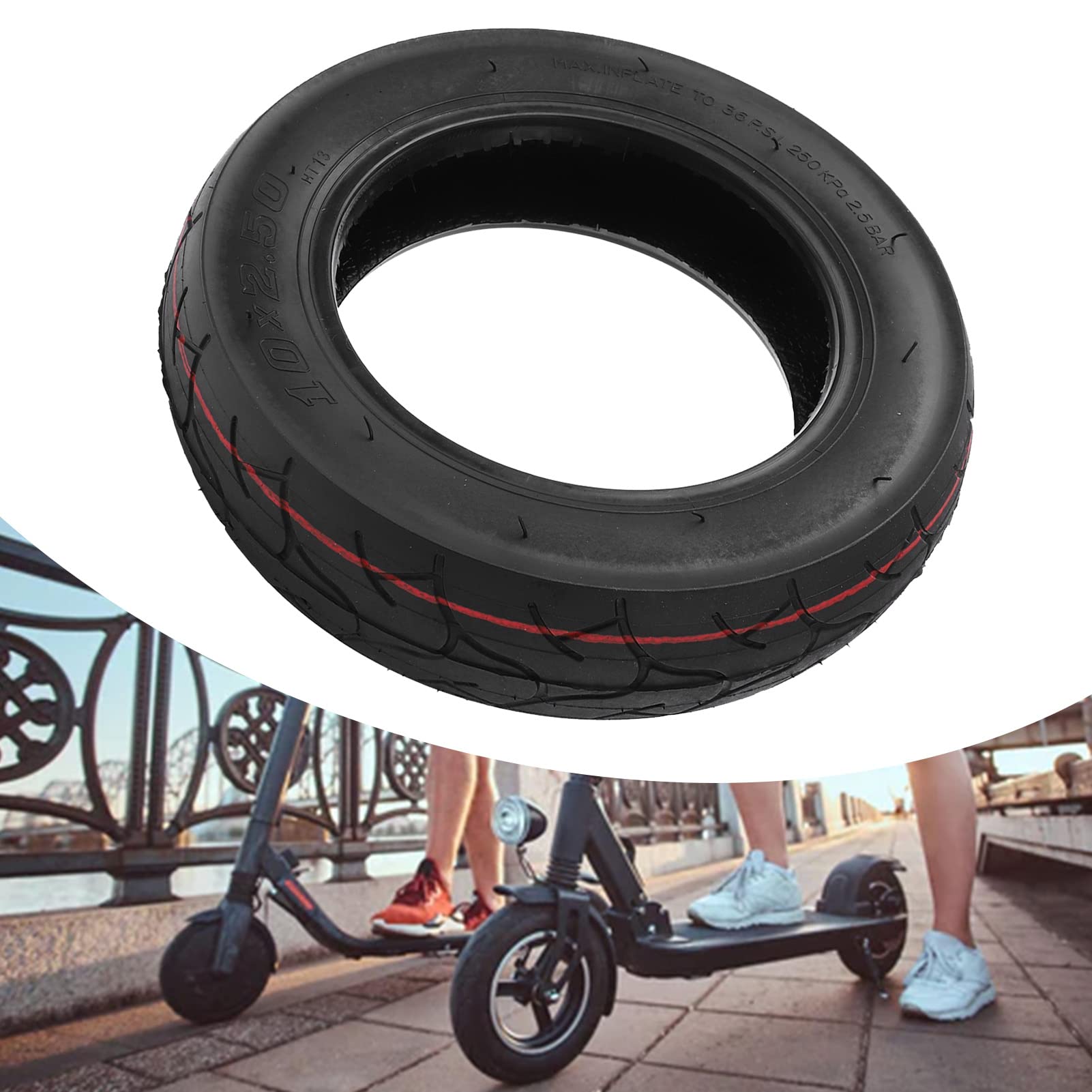 10x2.5 Electric Scooter Tires - Premium Rubber Pneumatic Replacement Tires for Off-Road Racing & Commuting | Durable, High-Performance Tires for Electric Scooters | Perfect for Urban Commuting, Off-Road Adventures & Daily Use